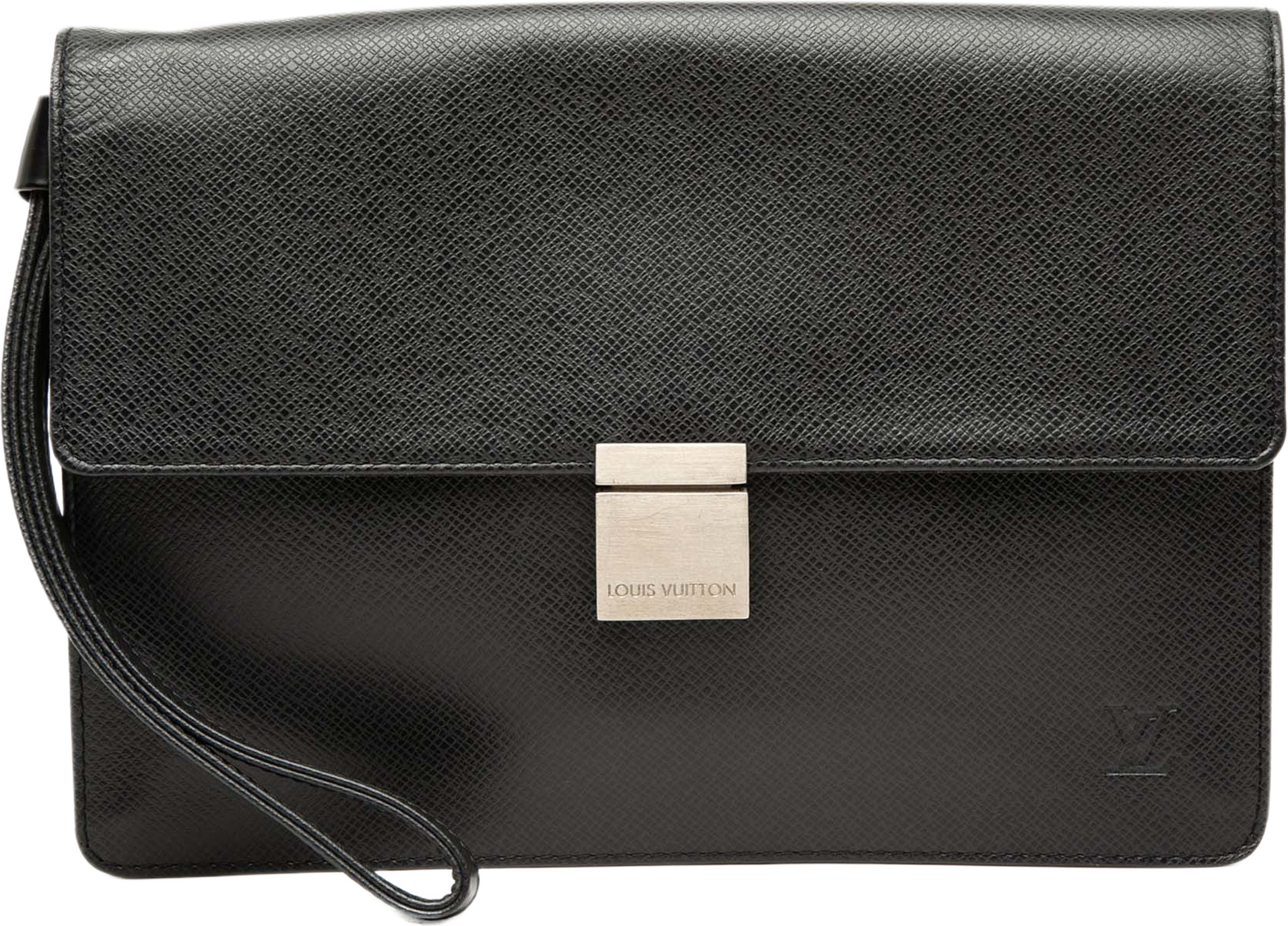Louis Vuitton Taiga Selenga, från Luxclusif, i färgen svart. Klicka för att öppna bilden i stort format