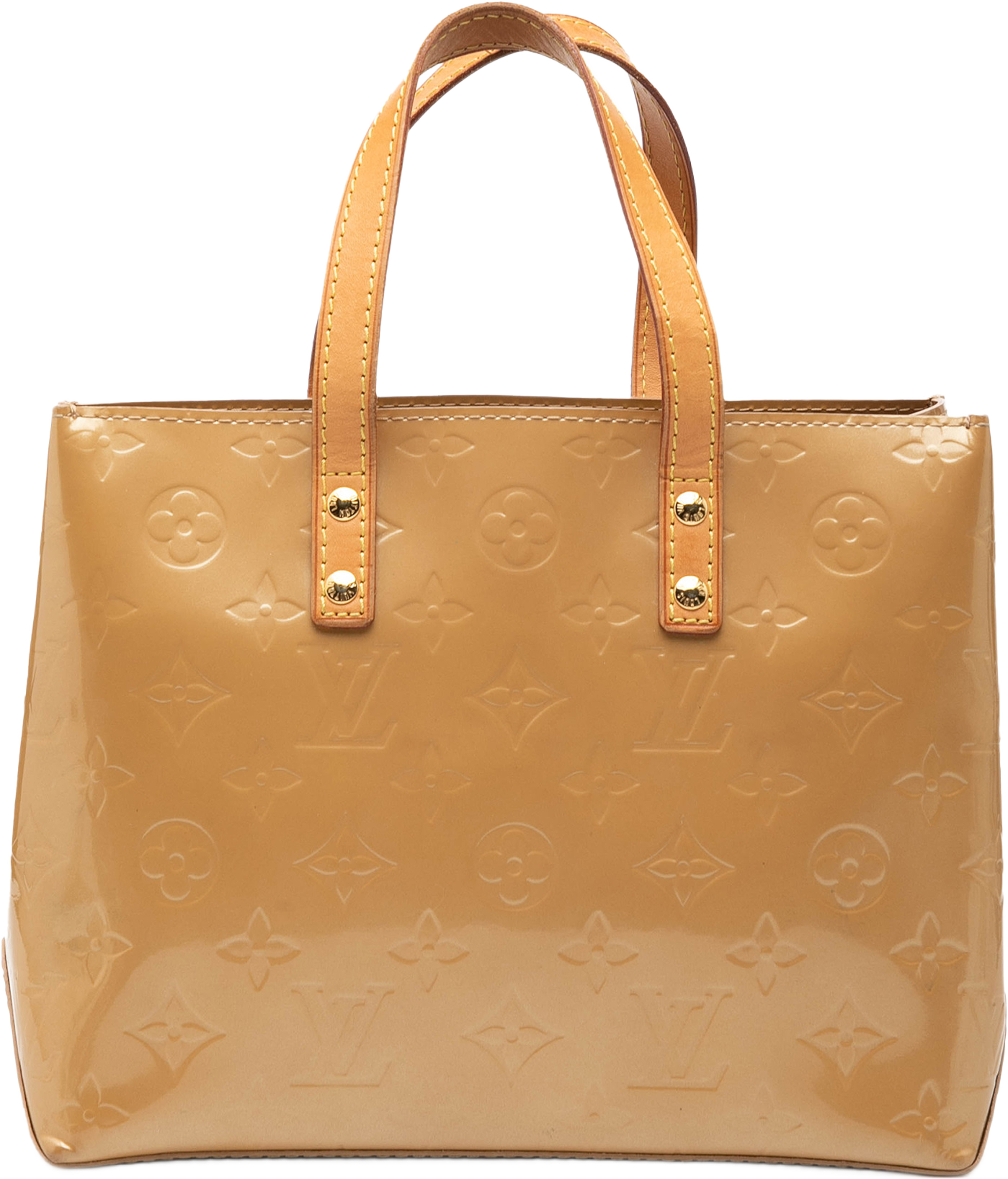 Louis Vuitton Monogram Vernis Reade Pm, från Luxclusif, i färgen light brown. Klicka för att öppna bilden i stort format