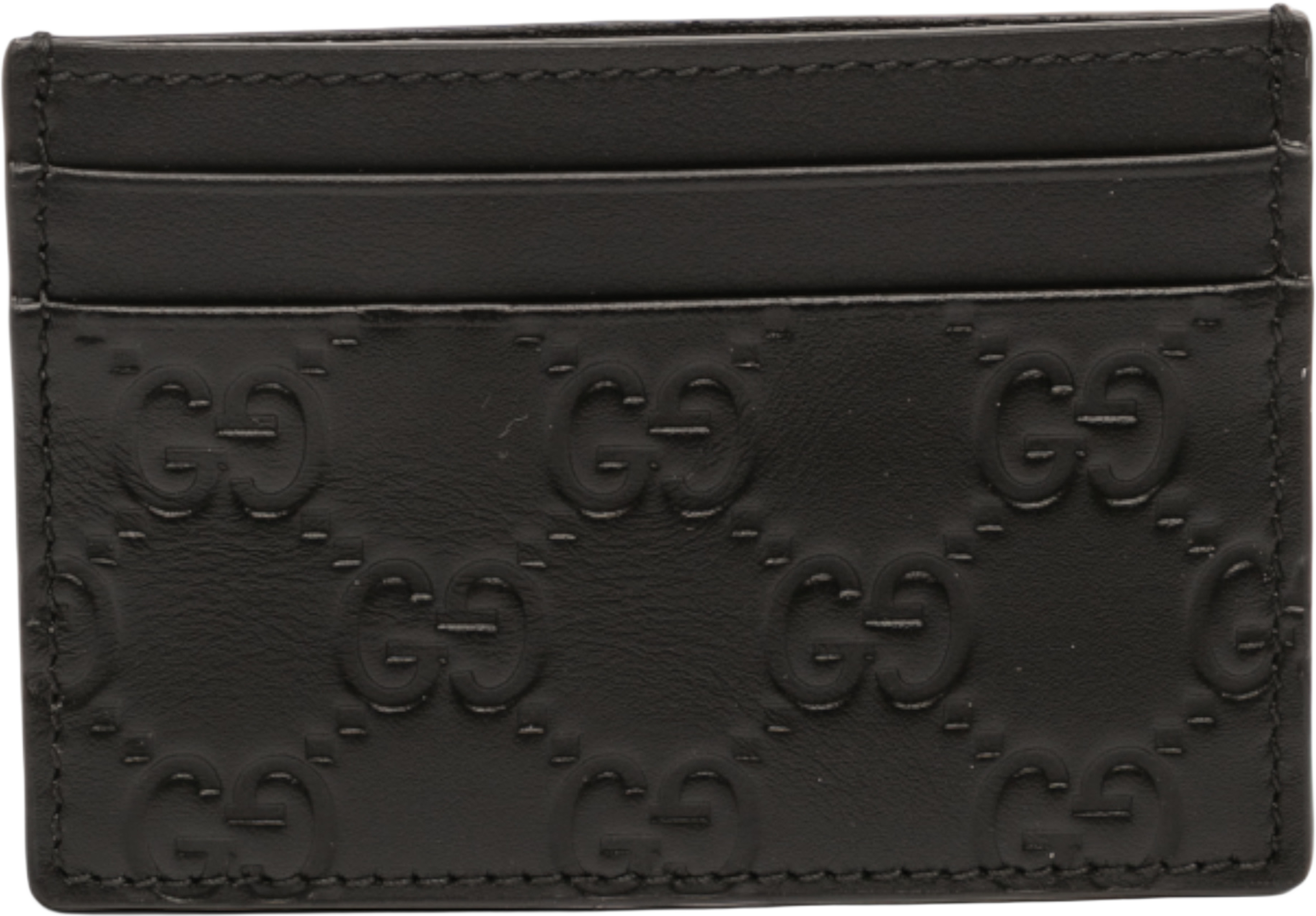 Gucci Guccissima Card Holder, från Luxclusif, i färgen black. Klicka för att öppna bilden i stort format