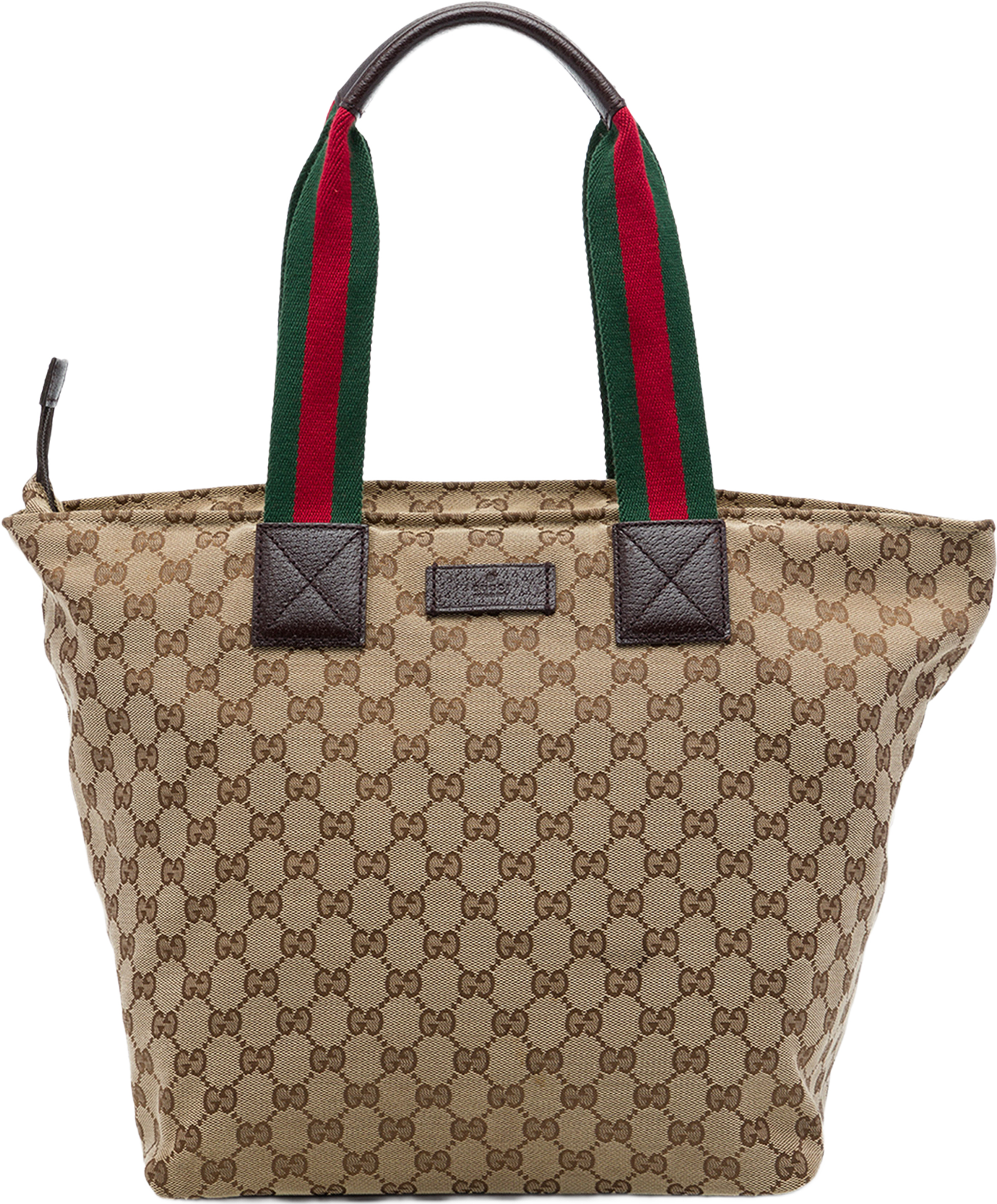 Gucci Gg Canvas Web Tote, från Luxclusif, i färgen beige. Klicka för att öppna bilden i stort format