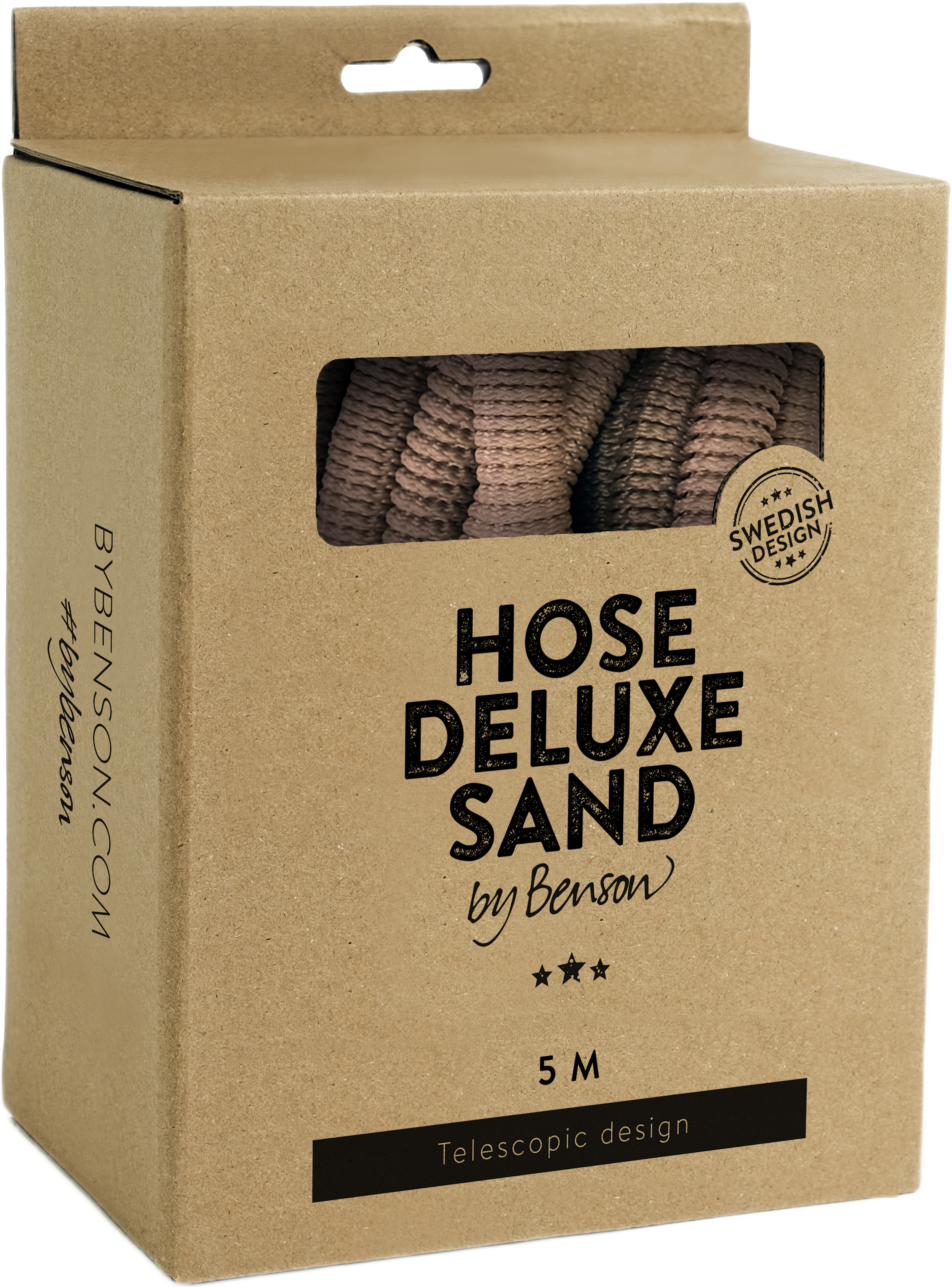 Vattenslang Deluxe 5 M, från by Benson, i färgen sand. Klicka för att öppna bilden i stort format