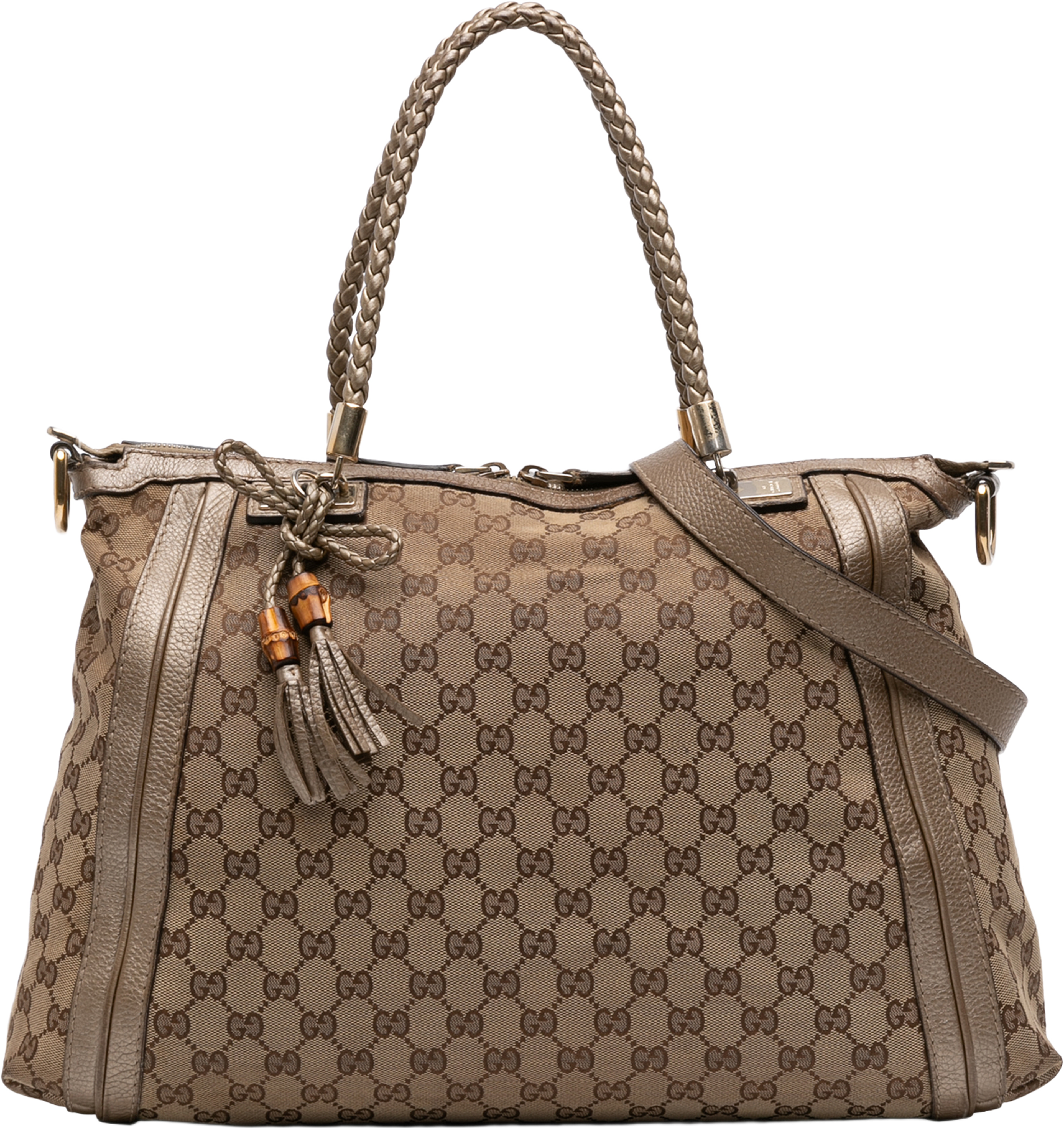Gucci Gg Canvas Bella Convertible Tote, från Luxclusif, i färgen beige. Klicka för att öppna bilden i stort format