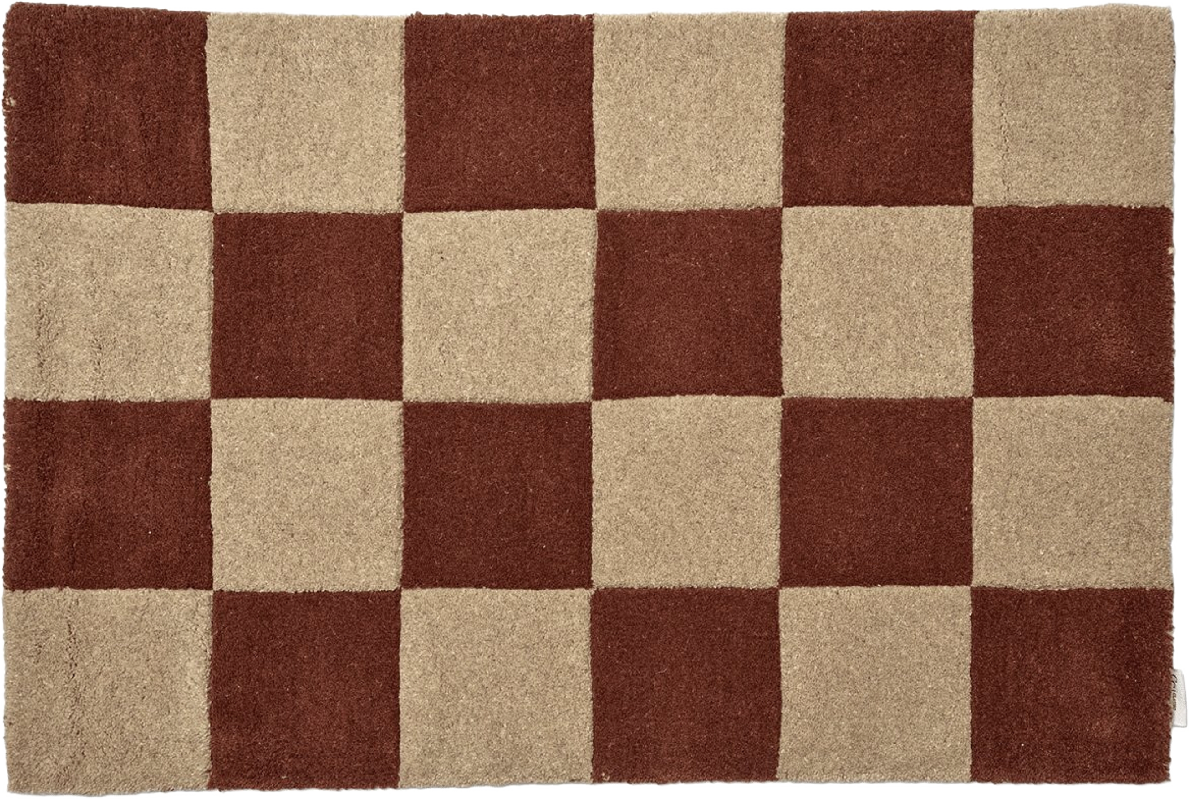 Dörrmatta Square 60x90 cm, från Classic Collection, i färgen terracotta/natur. Klicka för att öppna bilden i stort format