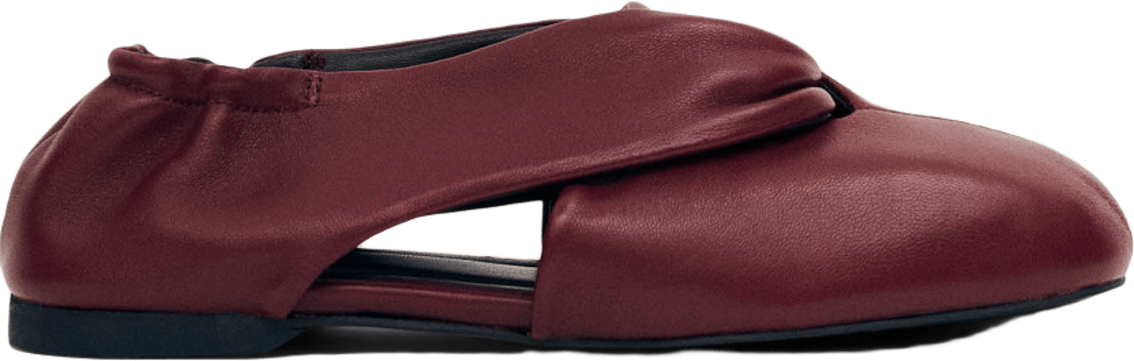 Alaula Burgundy Leather Ballet Flats