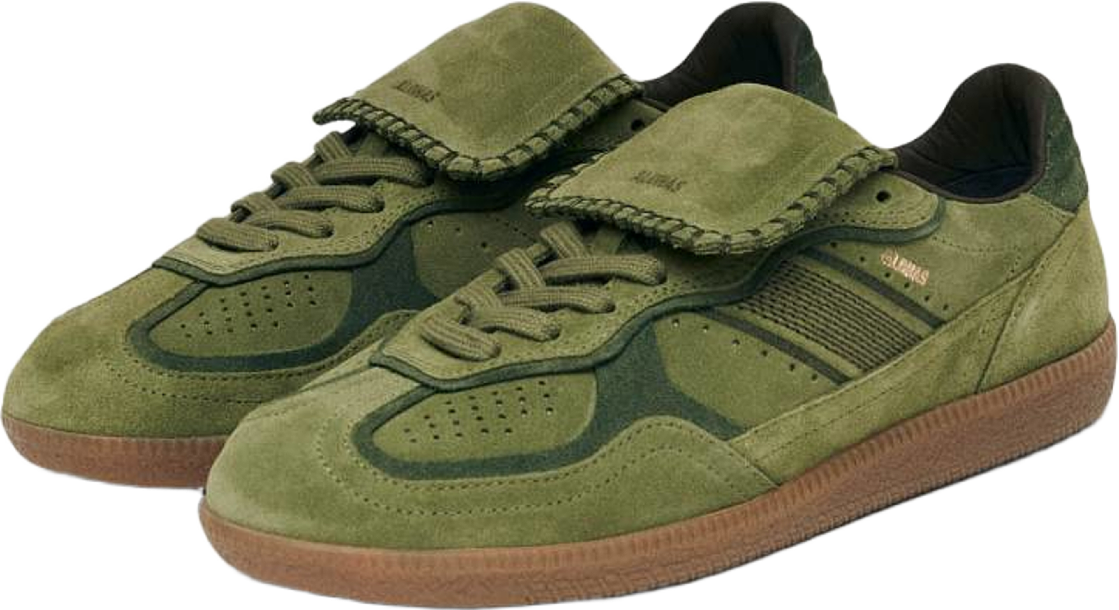 Tb.490 Club Suede Green Leather Sneakers, från Alohas, i färgen green. Klicka för att öppna bilden i stort format