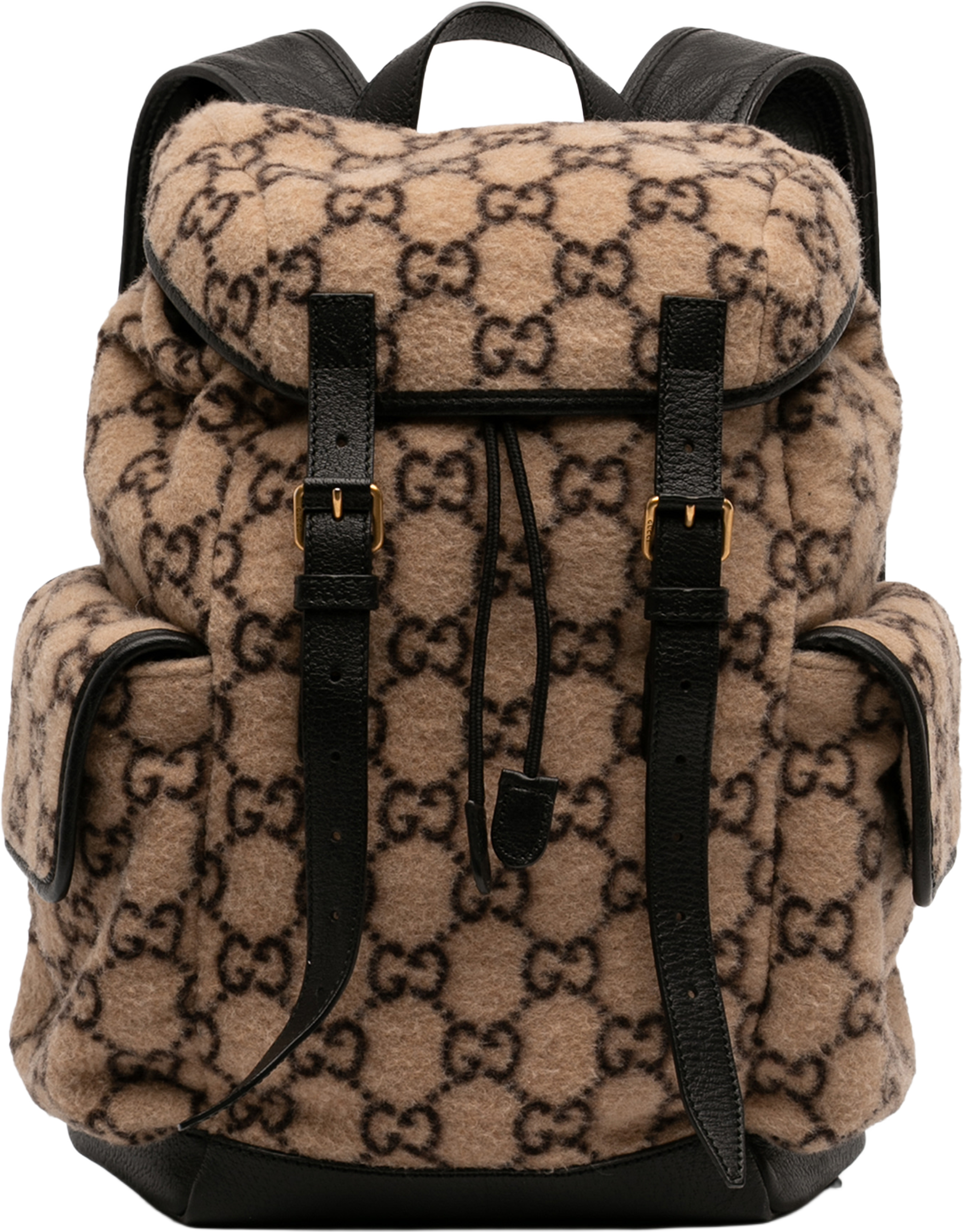 Gucci Gg Wool Backpack, från Luxclusif, i färgen beige. Klicka för att öppna bilden i stort format