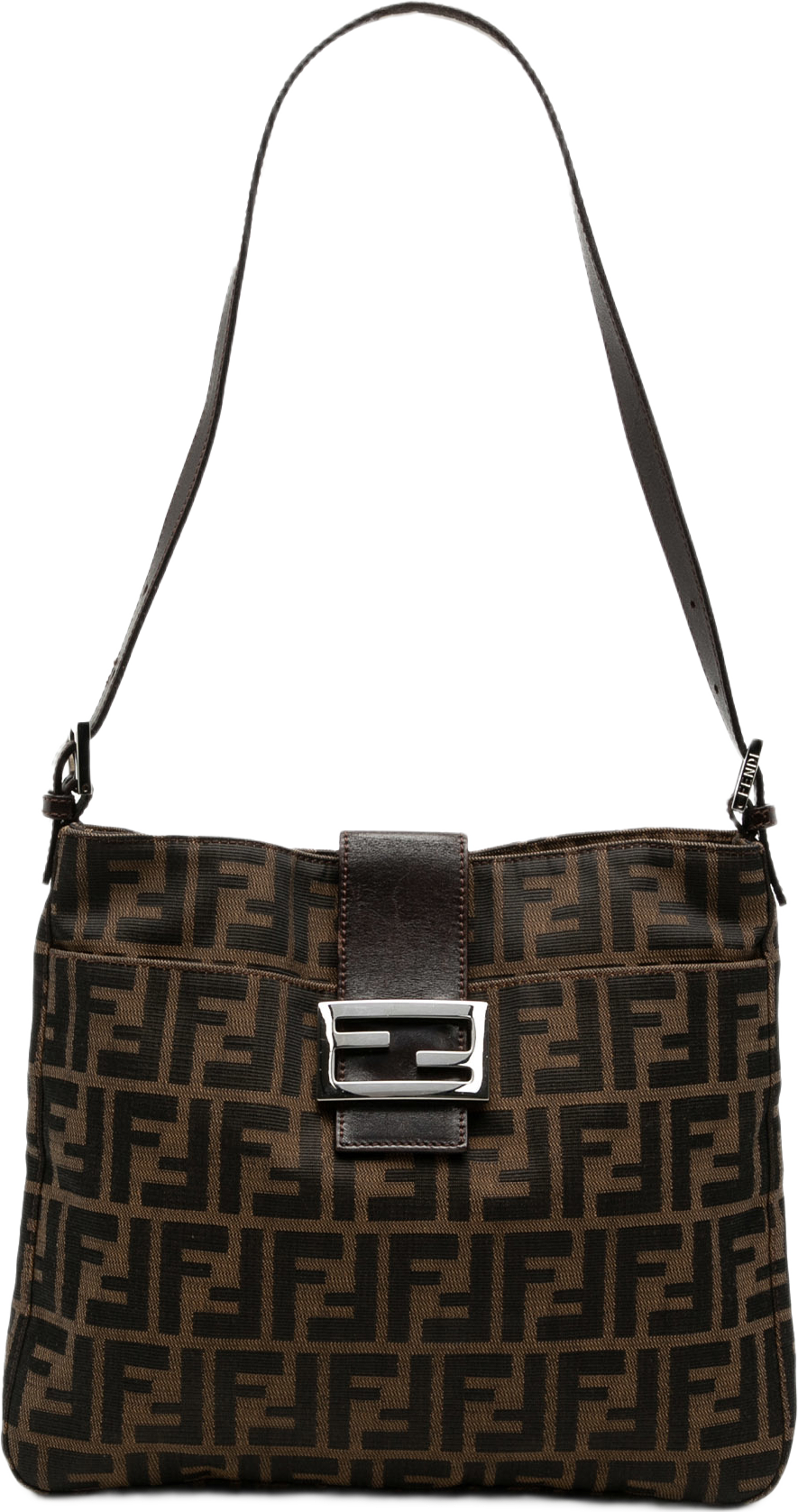 Fendi Zucca Canvas Shoulder Bag, från Luxclusif, i färgen brown. Klicka för att öppna bilden i stort format