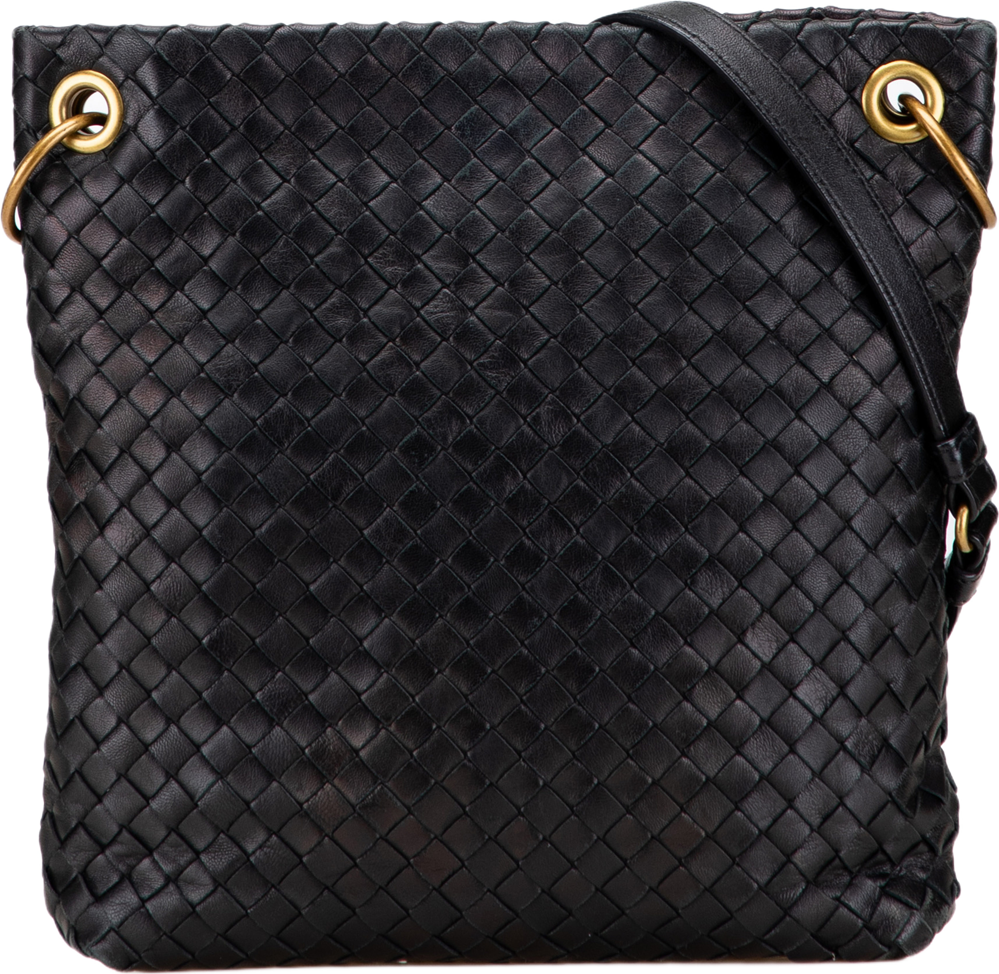 Bottega Veneta Nappa Intrecciato Crossbody, från Luxclusif, i färgen black. Klicka för att öppna bilden i stort format