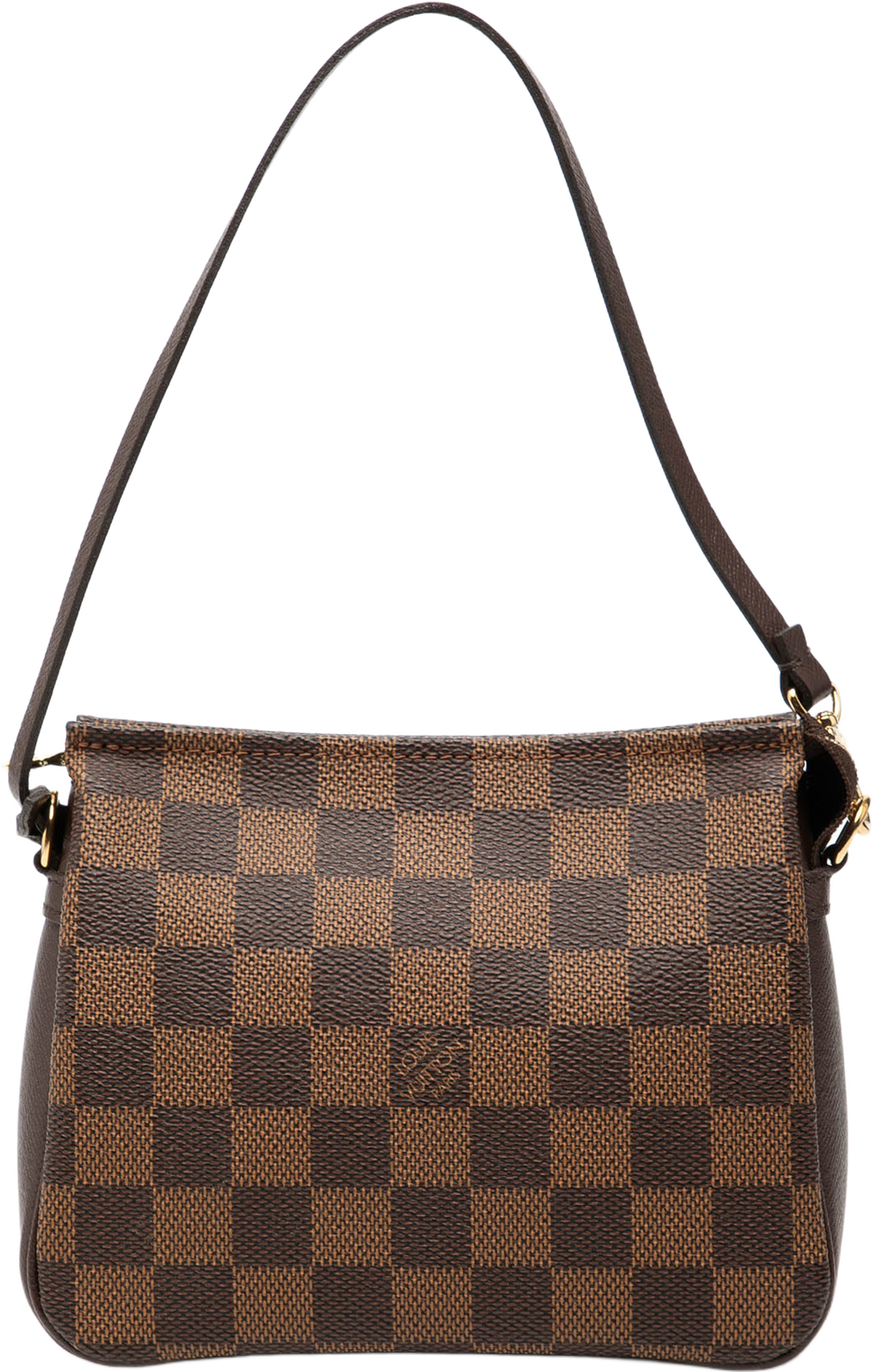 Louis Vuitton Damier Ebene Trousse Pochette, från Luxclusif, i färgen brown. Klicka för att öppna bilden i stort format