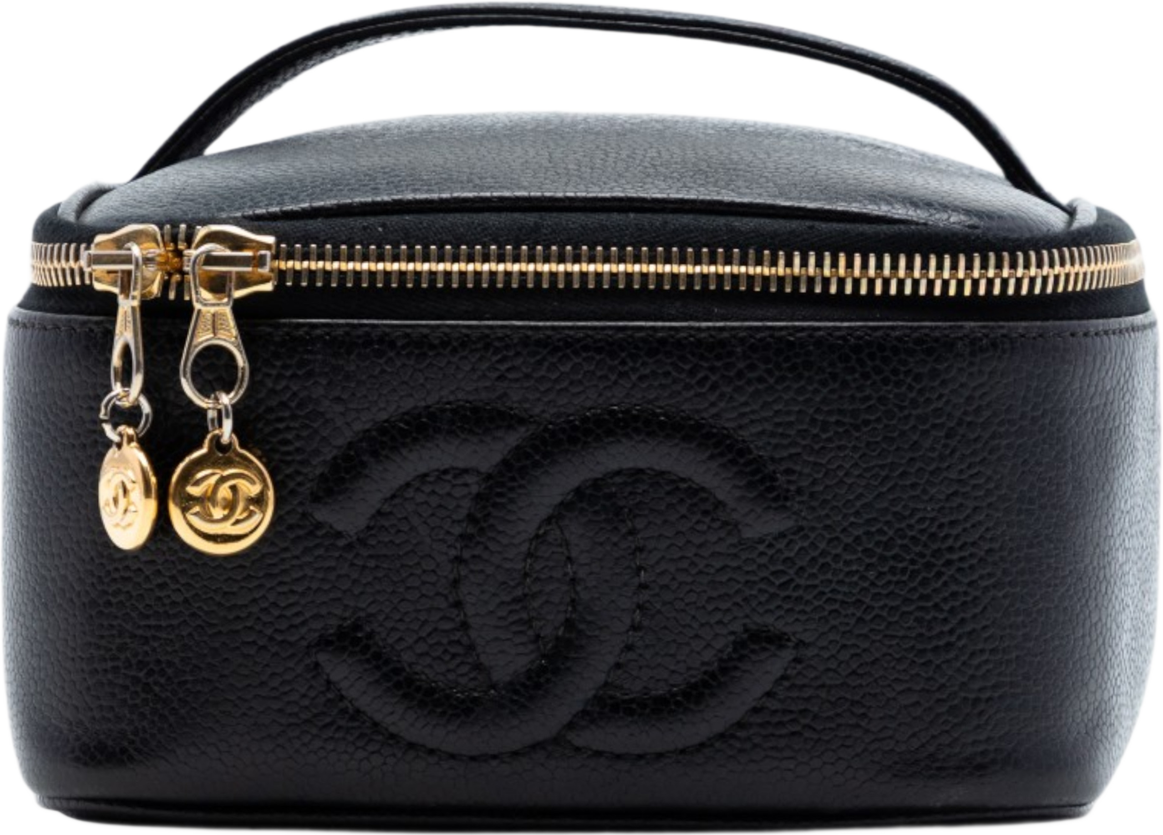 Chanel Cc Caviar Vanity Case, från Luxclusif, i färgen black. Klicka för att öppna bilden i stort format