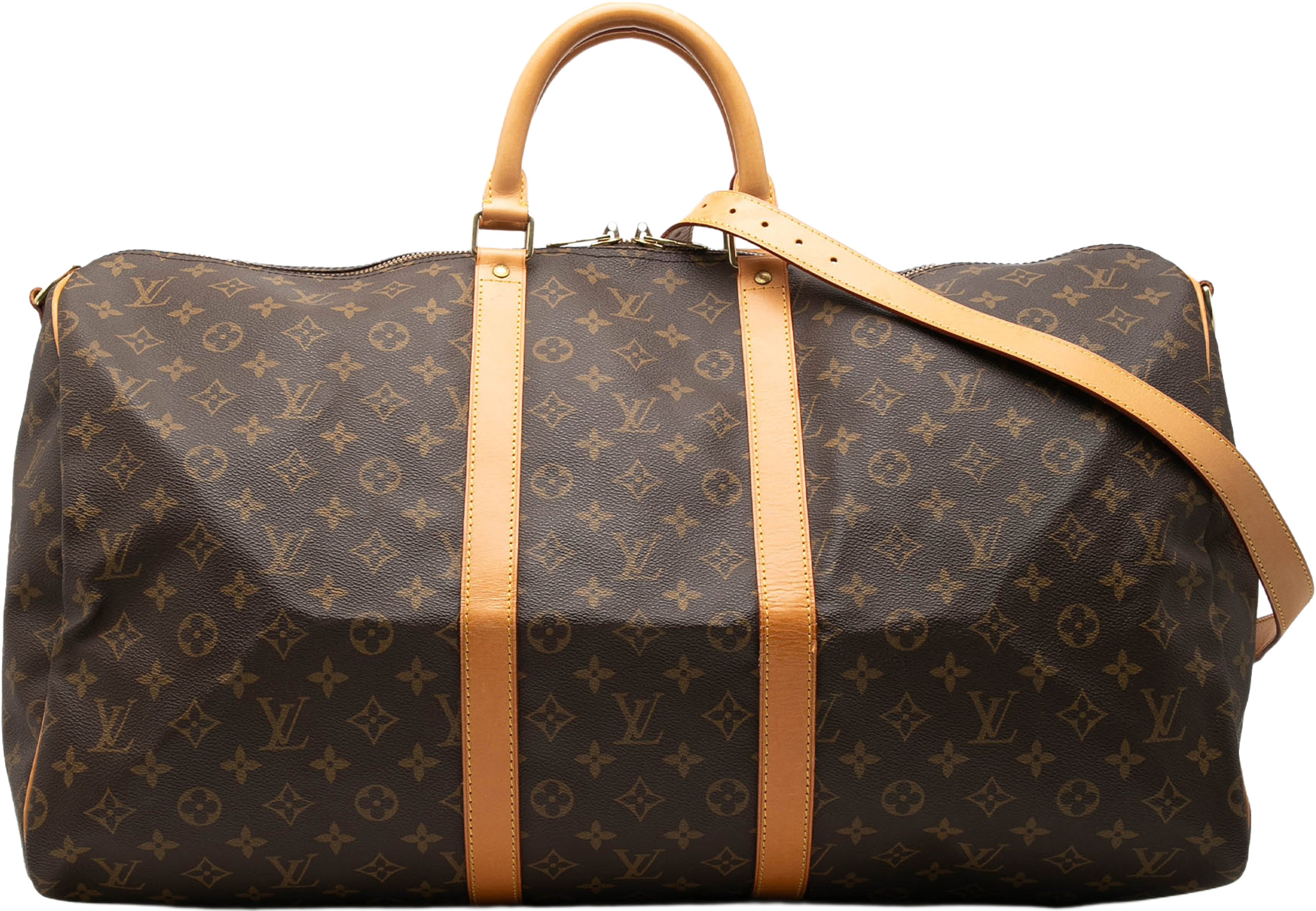 Louis Vuitton Monogram Keepall Bandouliere 55, från Luxclusif, i färgen brown. Klicka för att öppna bilden i stort format
