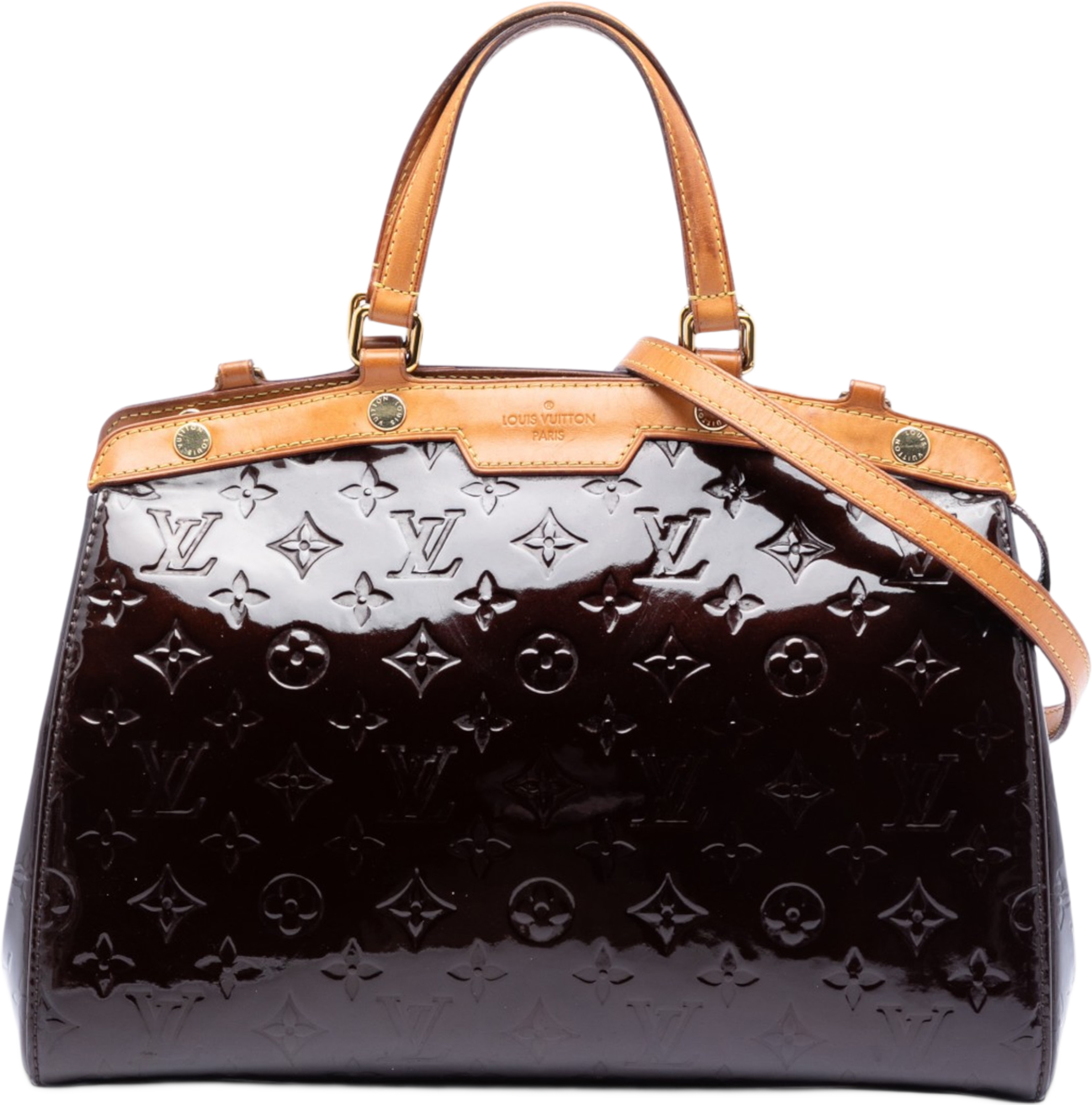 Louis Vuitton Monogram Vernis Brea Mm, från Luxclusif, i färgen purple. Klicka för att öppna bilden i stort format