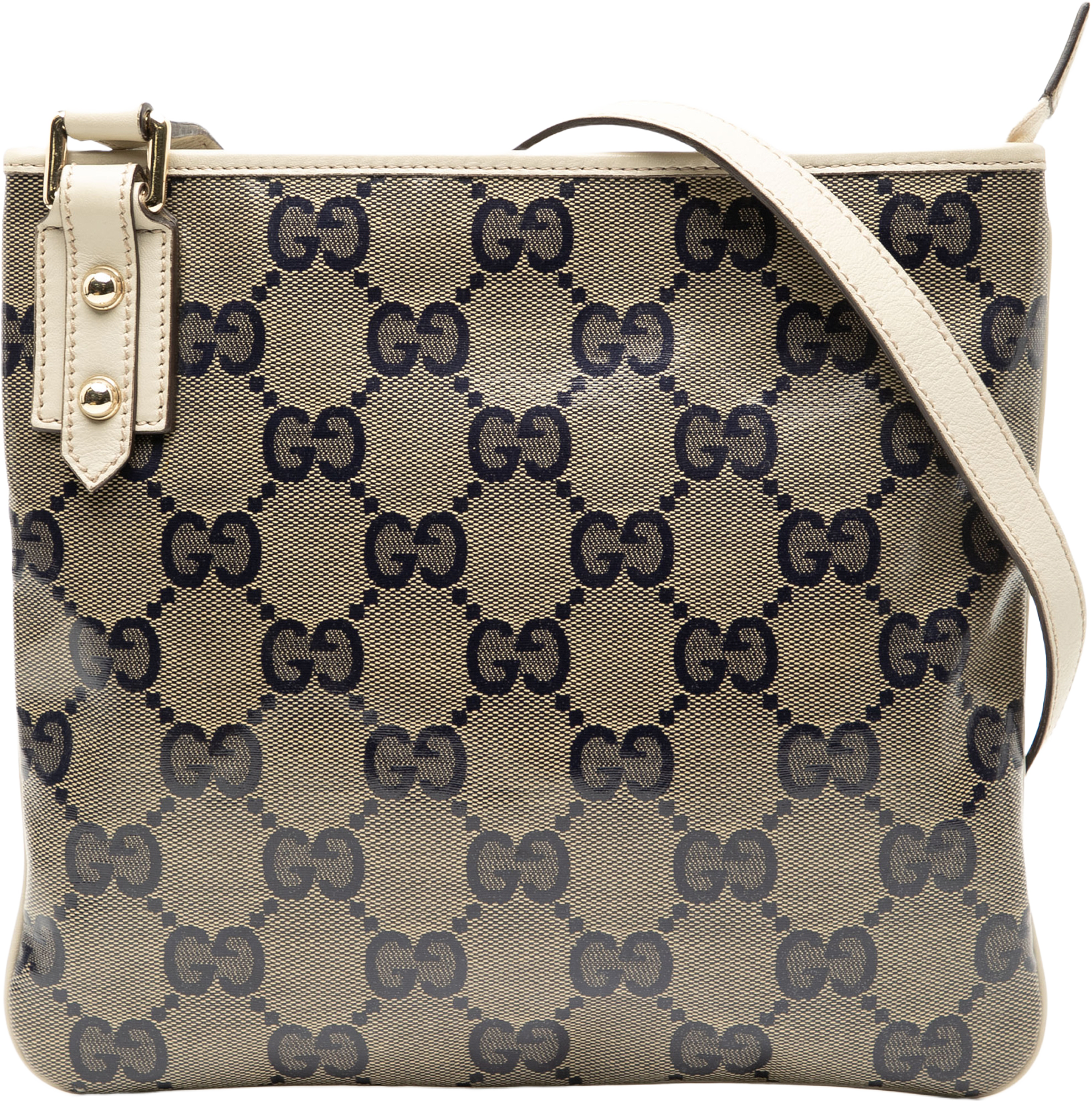 Gucci Gg Crystal Crossbody, från Luxclusif, i färgen beige. Klicka för att öppna bilden i stort format