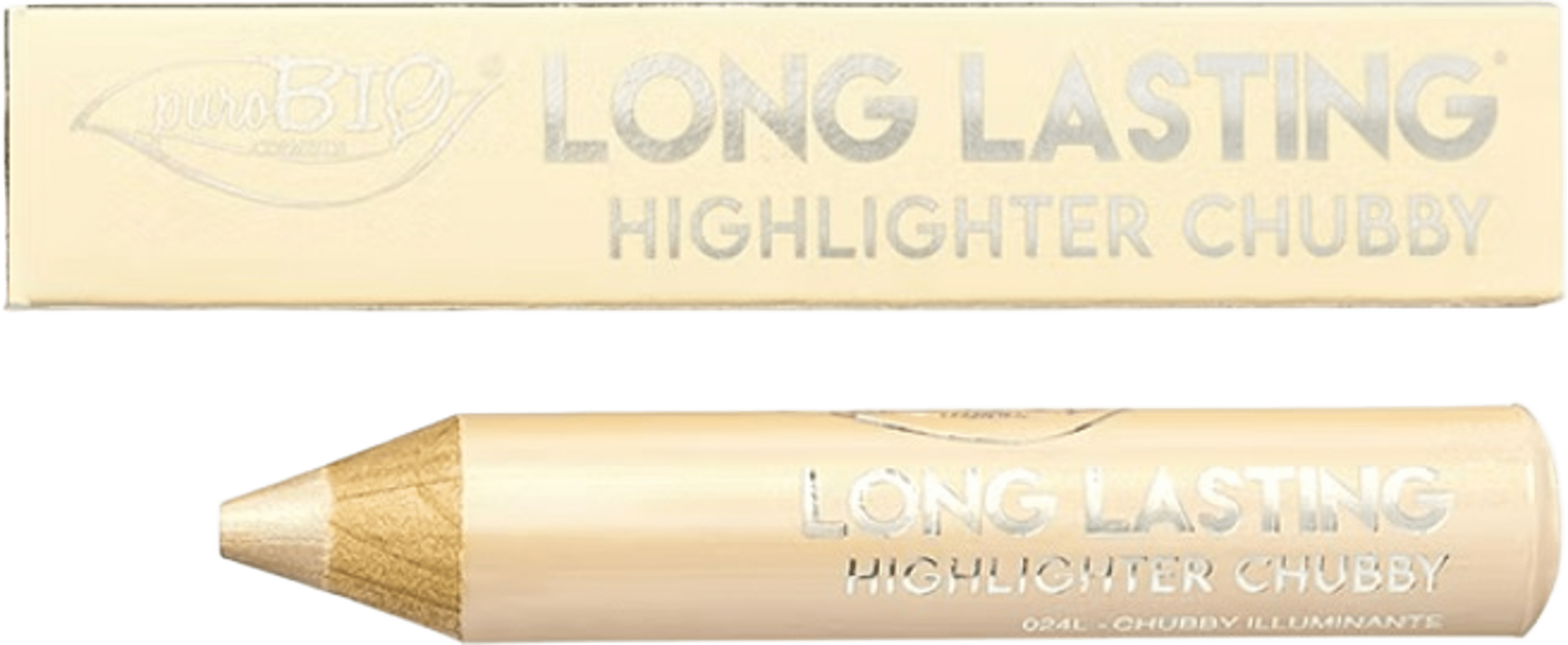 Long Lasting Highlighter Chubby, från PuroBio, i färgen champagne/illuminante 024l. Klicka för att öppna bilden i stort format
