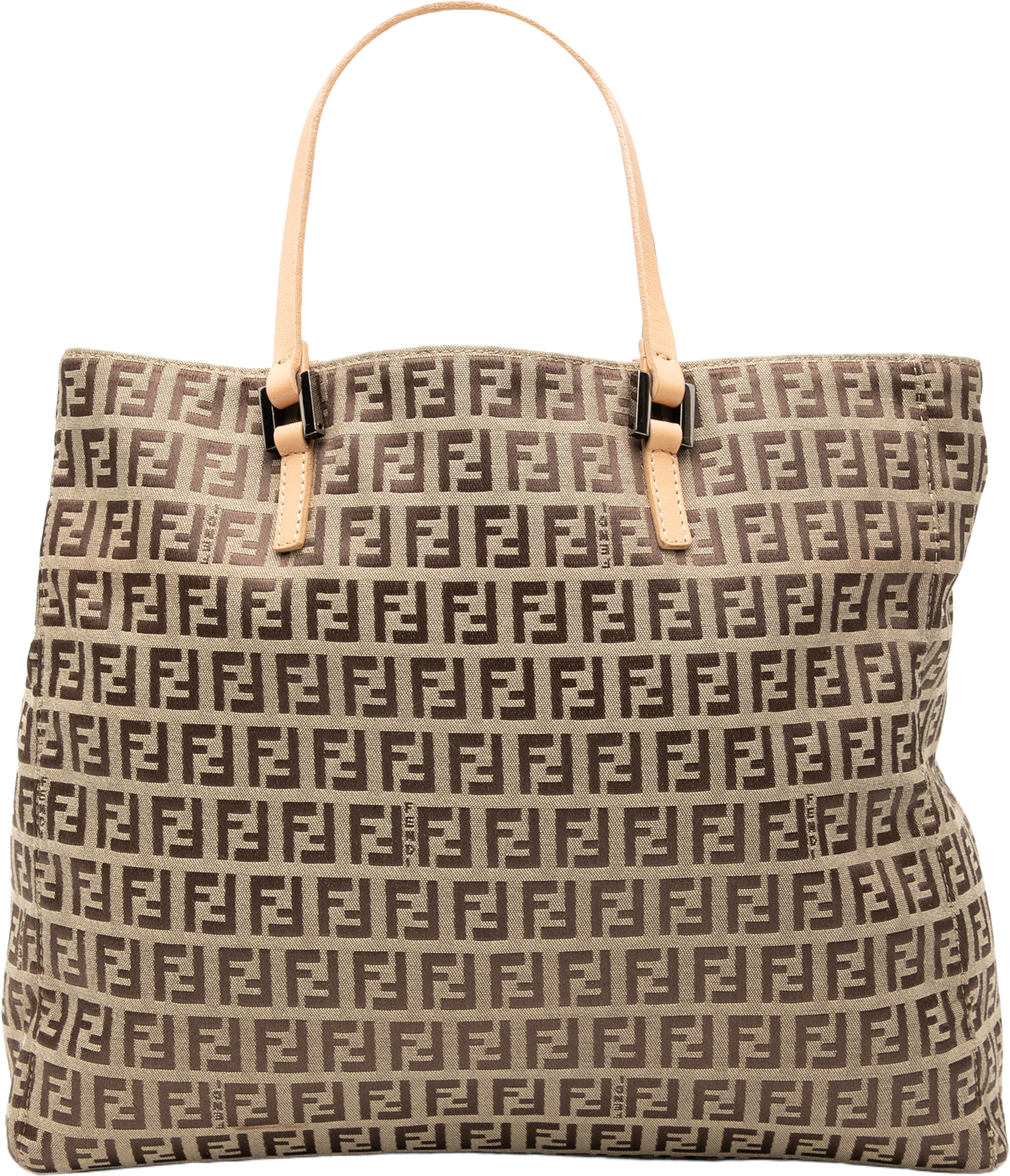 Fendi Zucchino Canvas Tote, från Luxclusif, i färgen beige. Klicka för att öppna bilden i stort format
