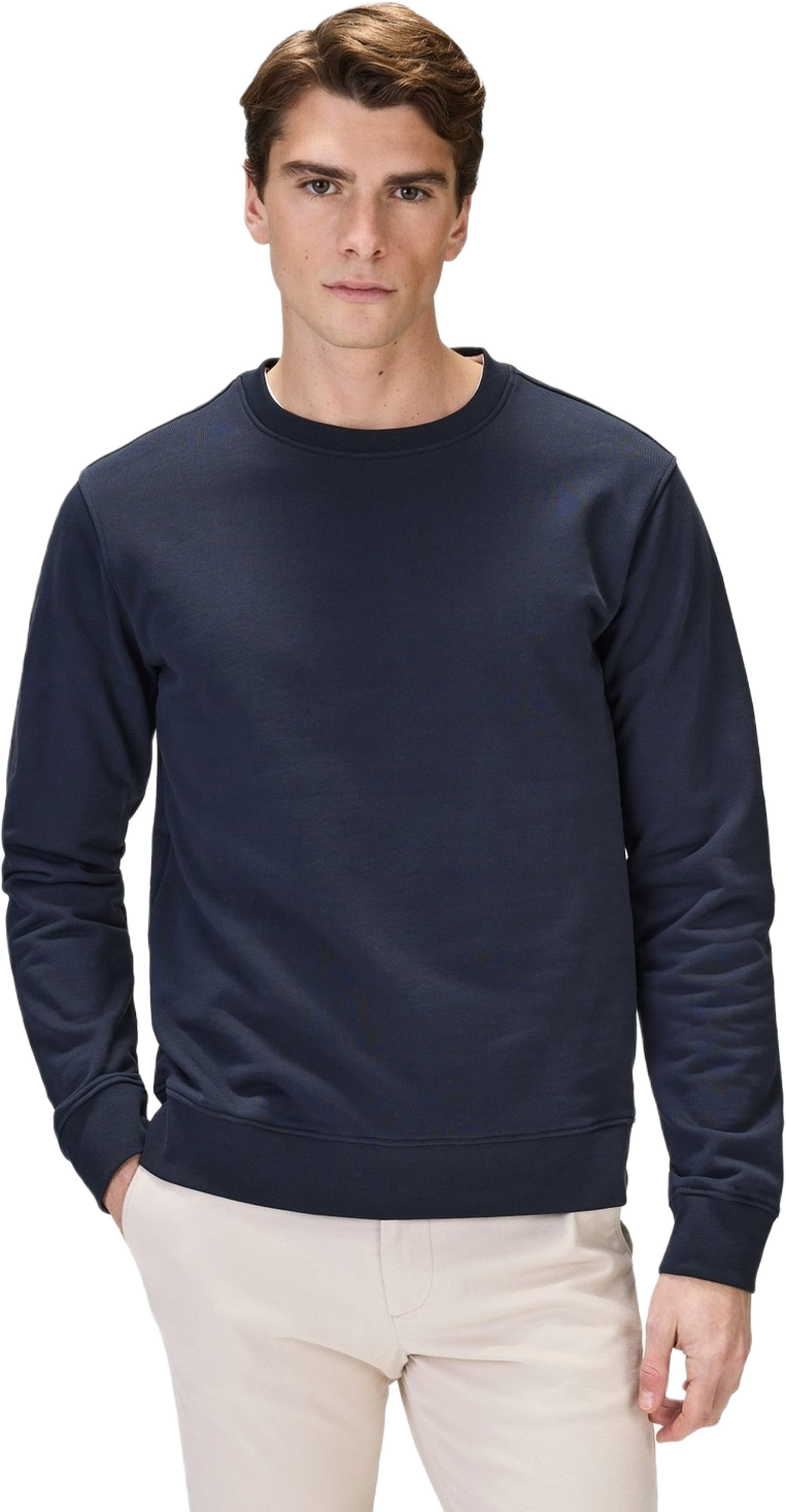 Cotton L/s Crew Neck Sweatshirt