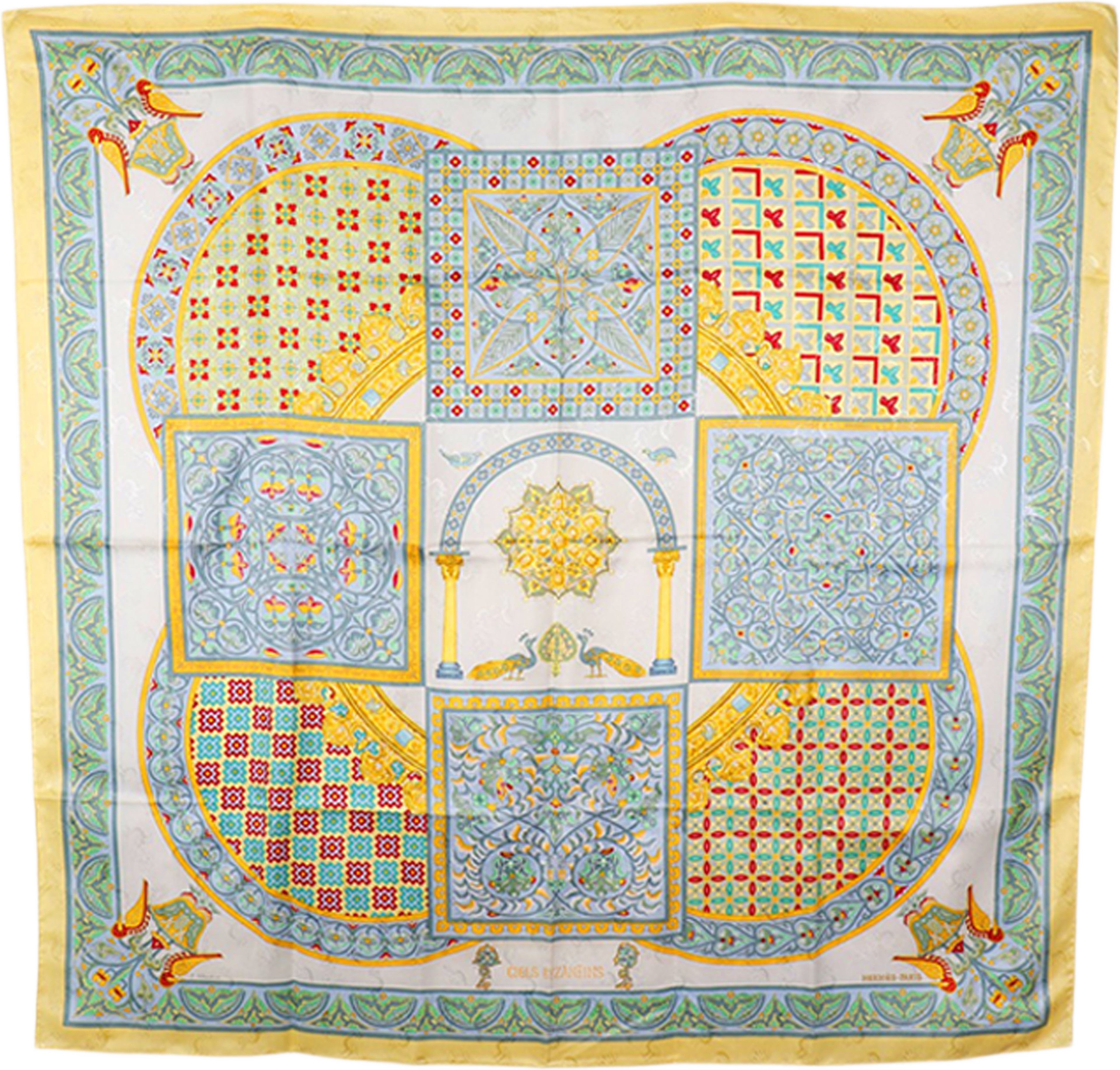 Hermès Ciels Byzantins Silk Scarf 90, från Luxclusif, i färgen yellow. Klicka för att öppna bilden i stort format