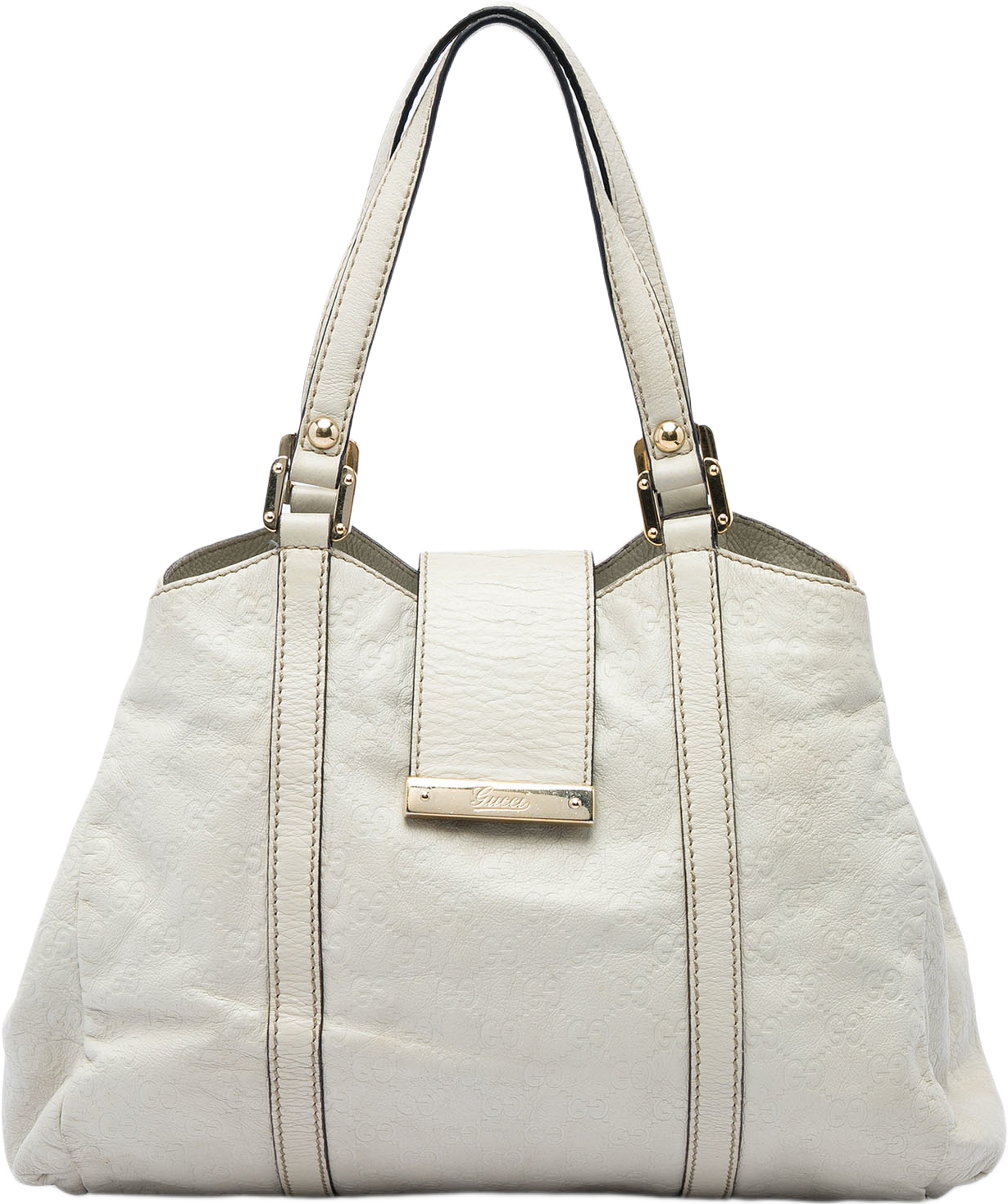 Gucci Guccissima New Ladies Tote, från Luxclusif, i färgen vit. Klicka för att öppna bilden i stort format