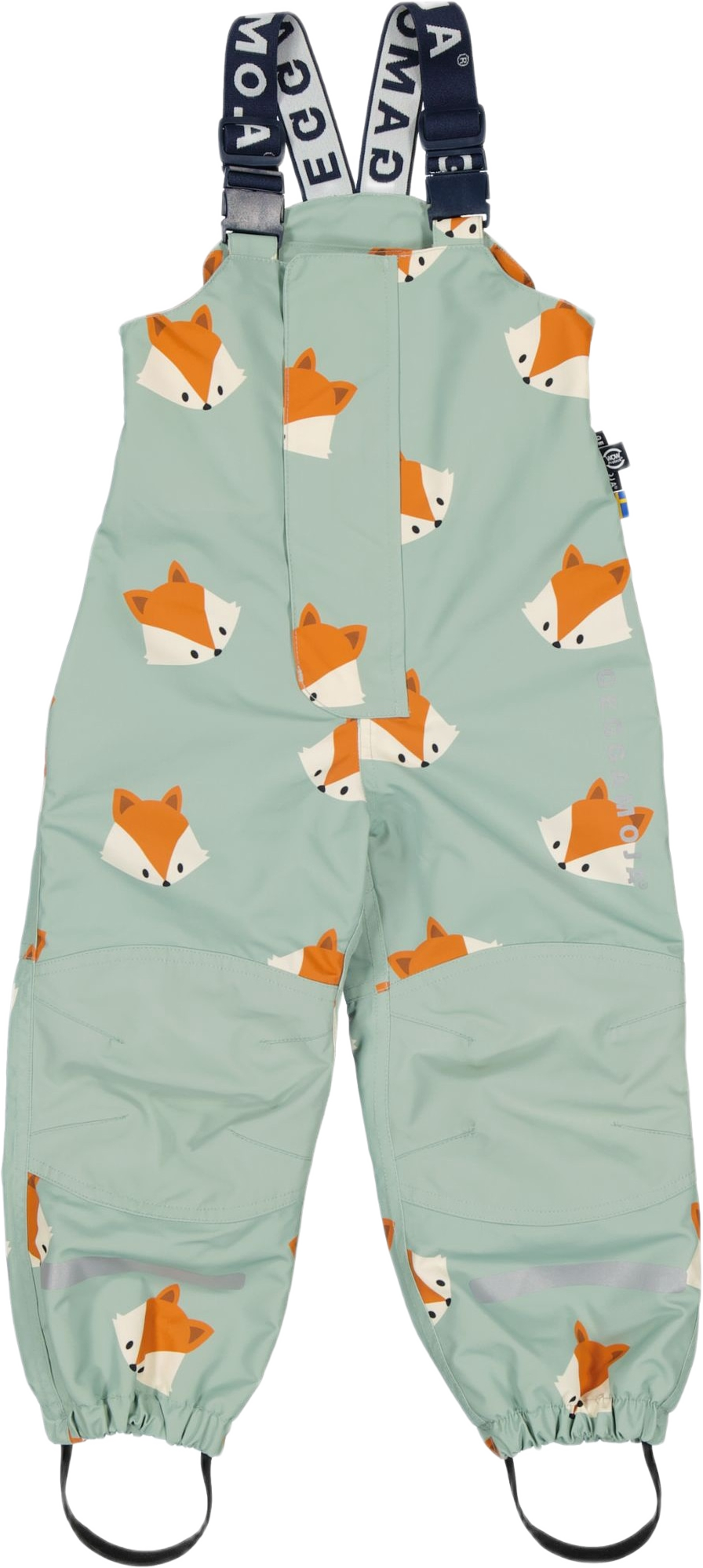 Skalbyxor, från Geggamoja, i färgen frosty green fox. Klicka för att öppna bilden i stort format