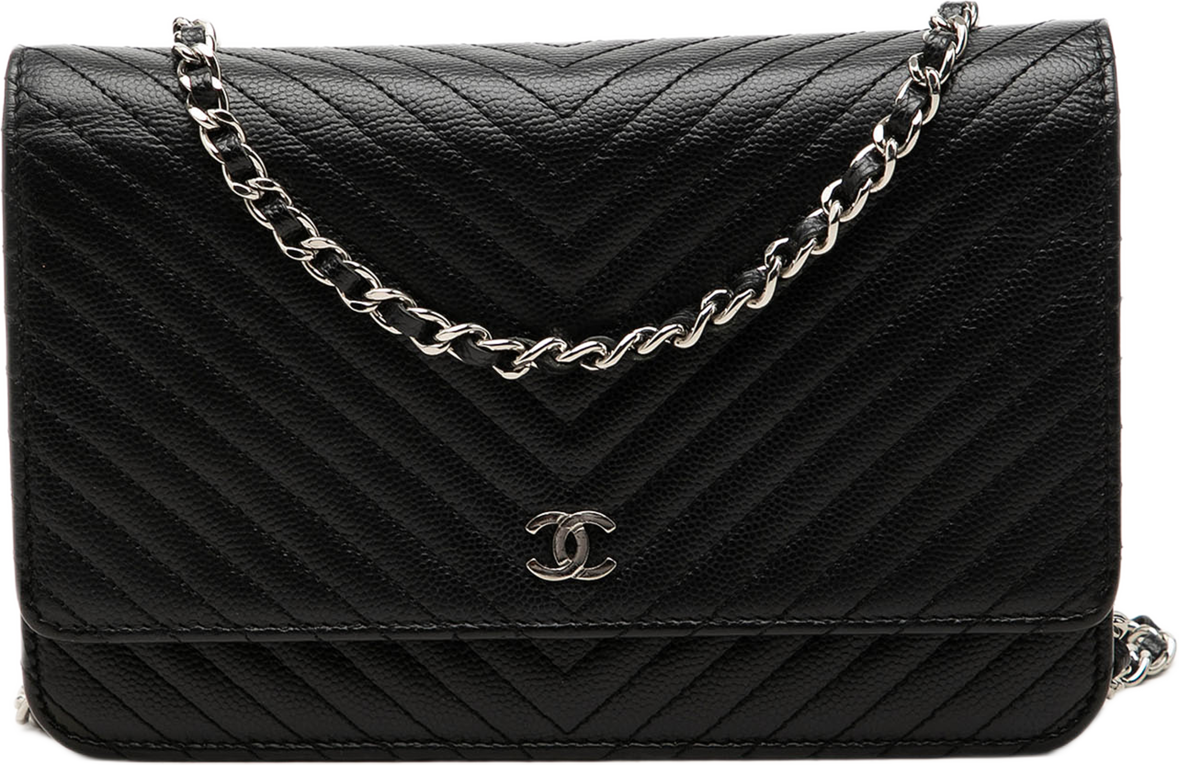Chanel Cc Chevron Caviar Wallet On Chain, från Luxclusif, i färgen svart. Klicka för att öppna bilden i stort format