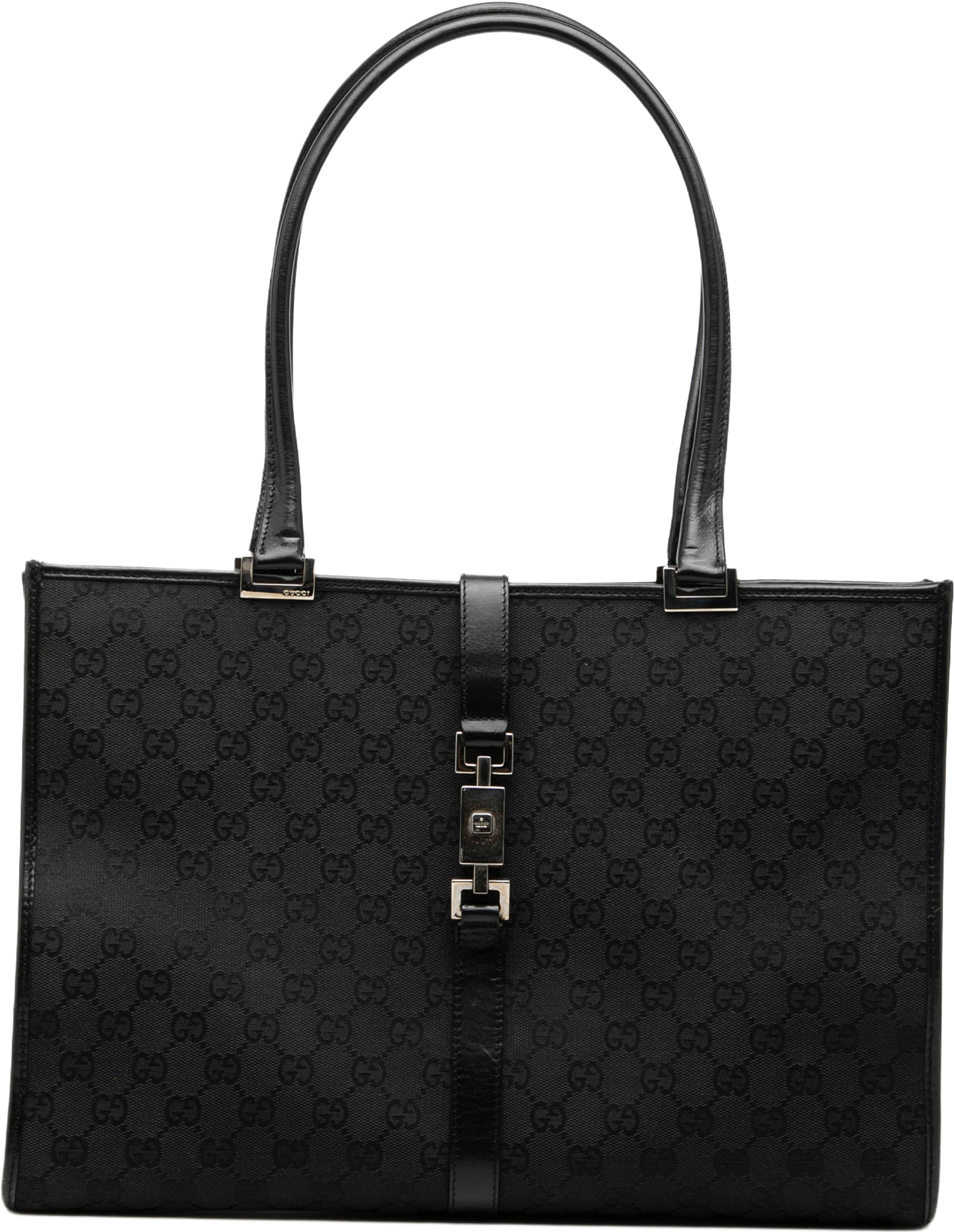 Gucci Gg Canvas Jackie Tote, från Luxclusif, i färgen black. Klicka för att öppna bilden i stort format