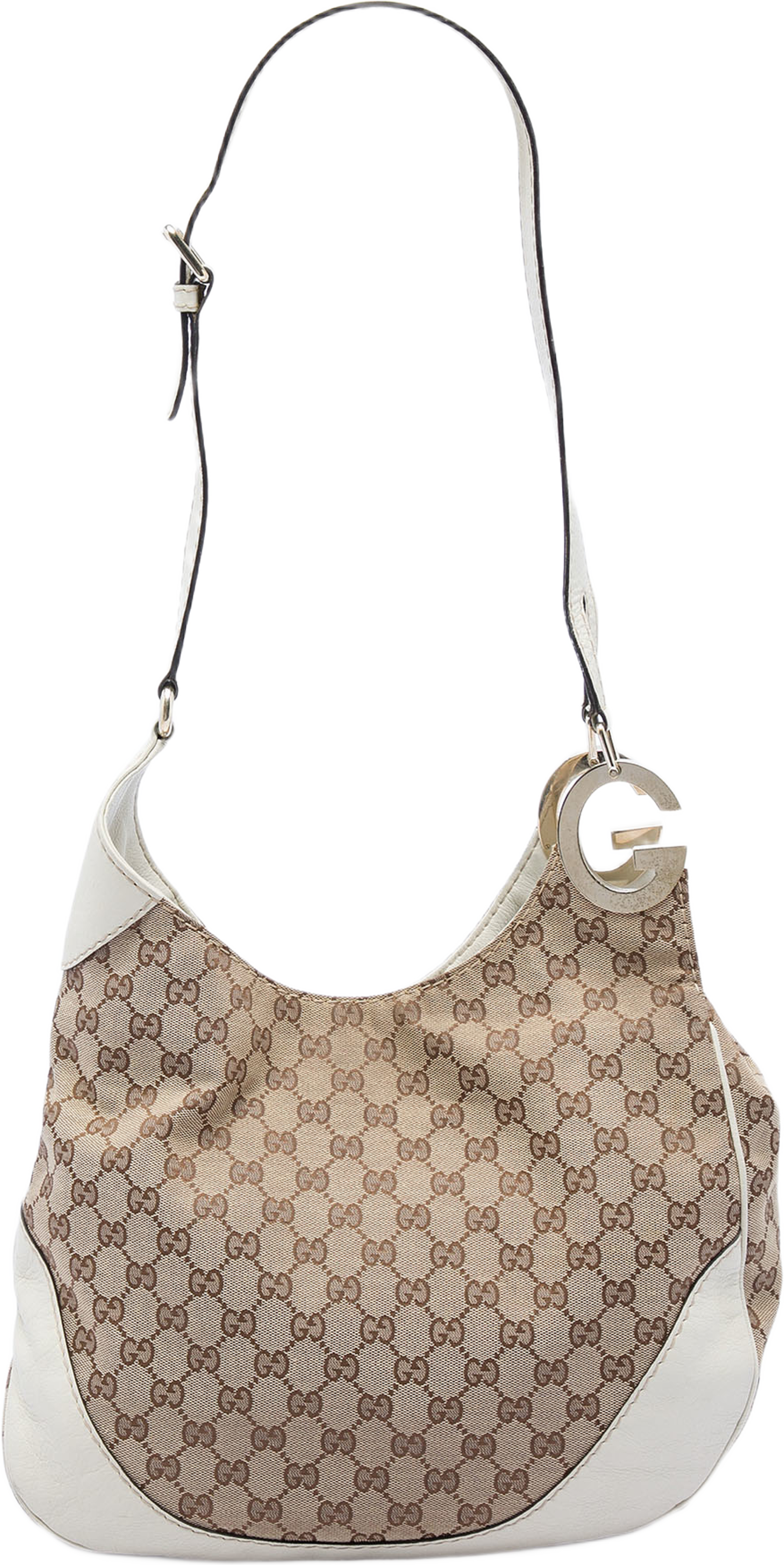 Gucci Gg Canvas Charlotte Crossbody, från Luxclusif, i färgen vit. Klicka för att öppna bilden i stort format