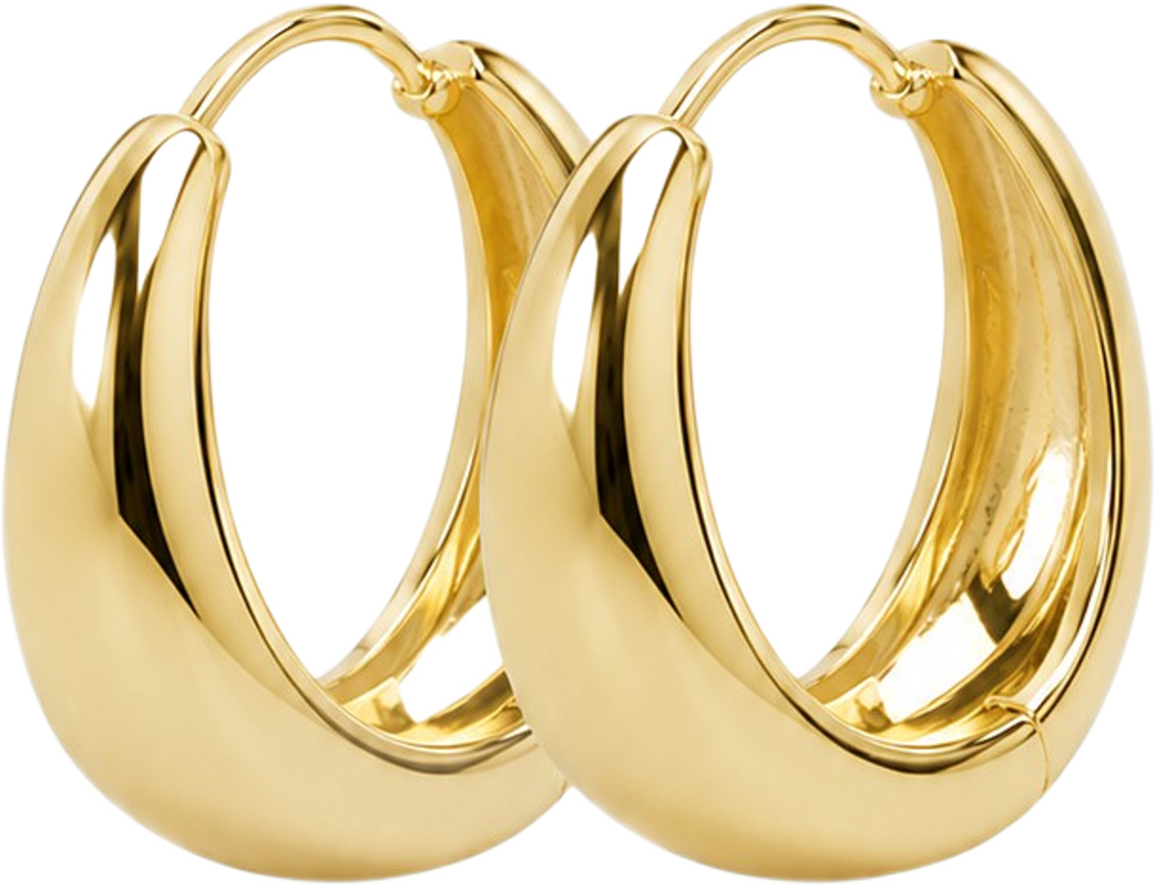 Union Honey Drop Ring Ear 20mm, från SNÖ of Sweden, i färgen plain g. Klicka för att öppna bilden i stort format