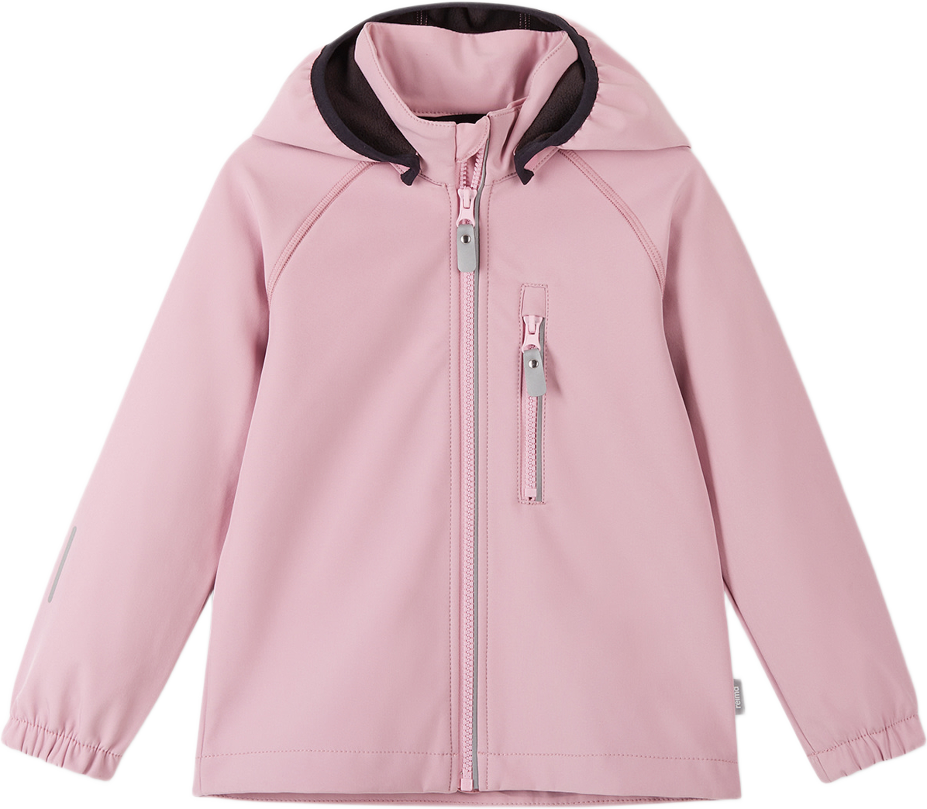 Softshell-jacka Vantti, från Reima, i färgen grey pink. Klicka för att öppna bilden i stort format