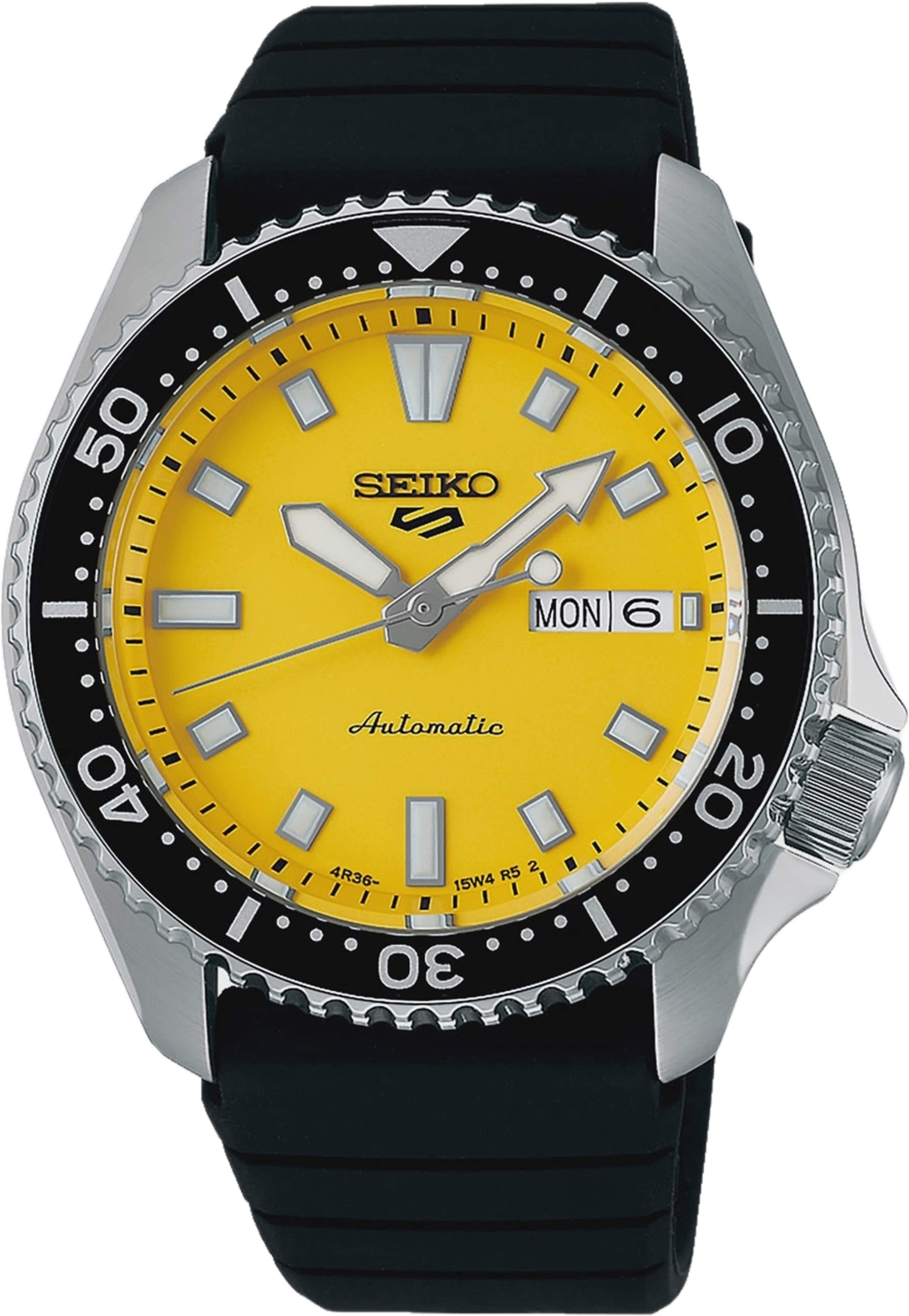 Seiko 5 Sports Automatic Svart/stål, Gummiband - Srpl87k1, från Seiko, i färgen 1. Klicka för att öppna bilden i stort format