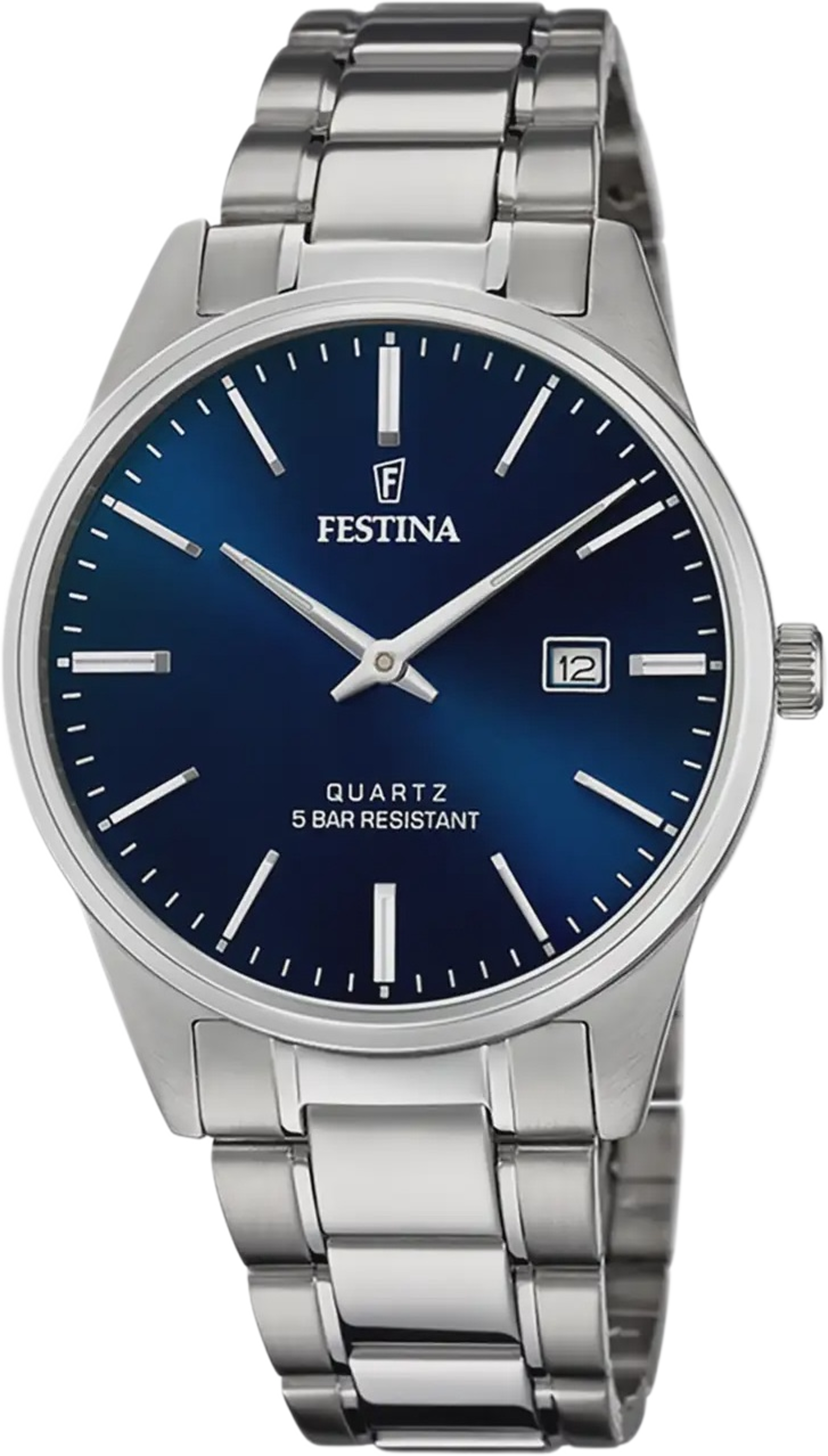 Festina Classic Herrklocka Bl/stl, Metallband - F20511/3, från Festina, i färgen silver. Klicka för att öppna bilden i stort format