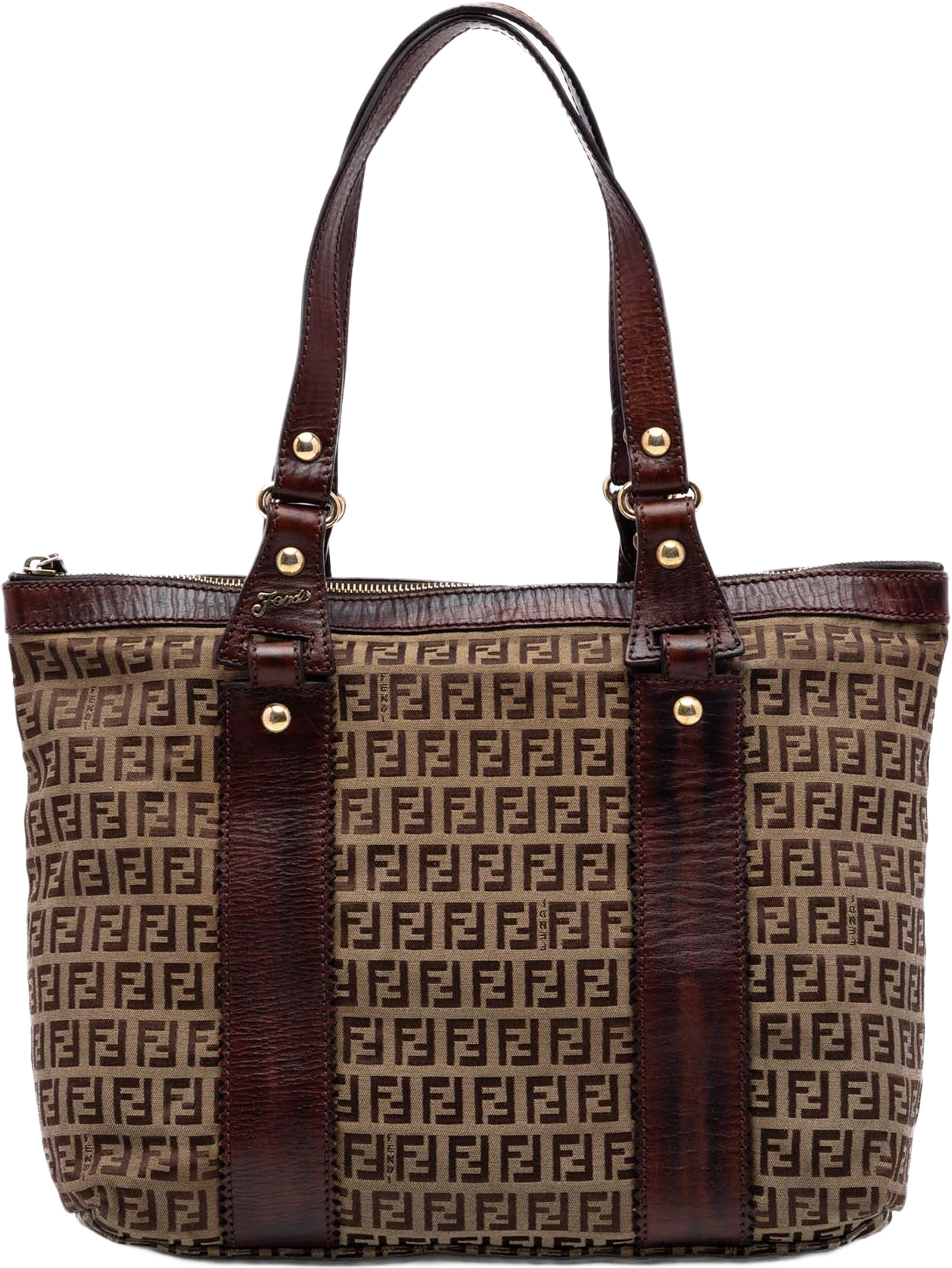 Fendi Zucchino Canvas Tote, från Luxclusif, i färgen beige. Klicka för att öppna bilden i stort format