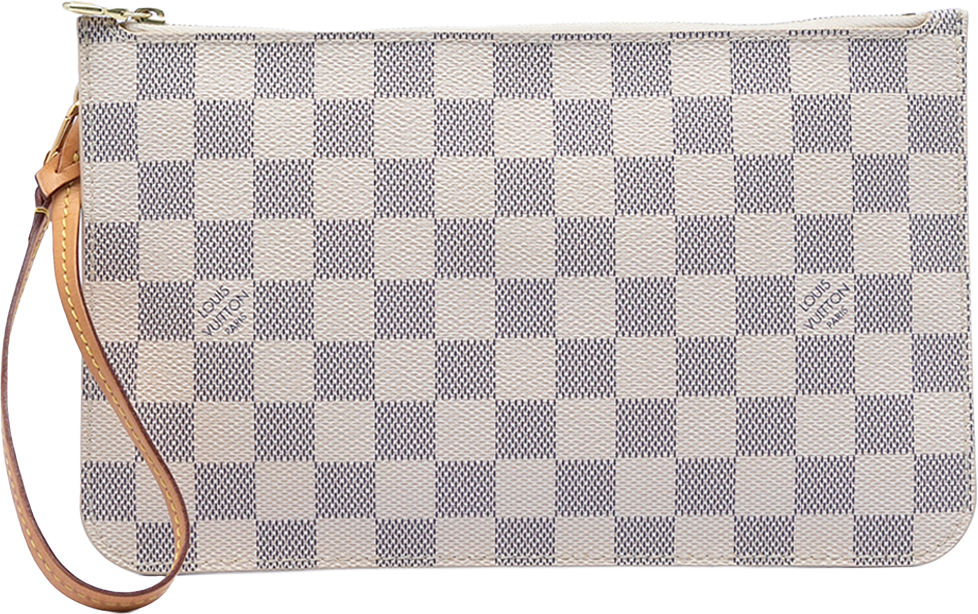 Louis Vuitton Damier Azur Neverfull Mm Pouch, från Luxclusif, i färgen white. Klicka för att öppna bilden i stort format