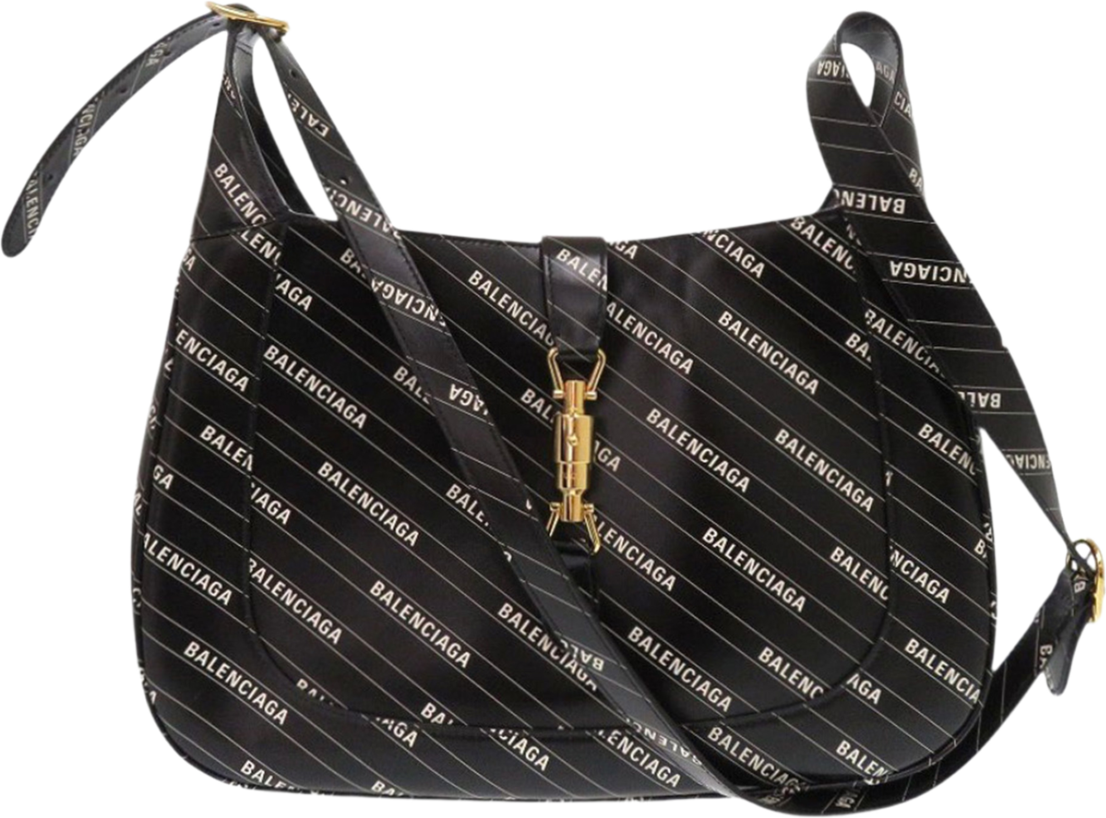 Gucci Balenciaga The Hacker Project Medium Calfskin Jackie 1961 Crossbody, från Luxclusif, i färgen black. Klicka för att öppna bilden i stort format