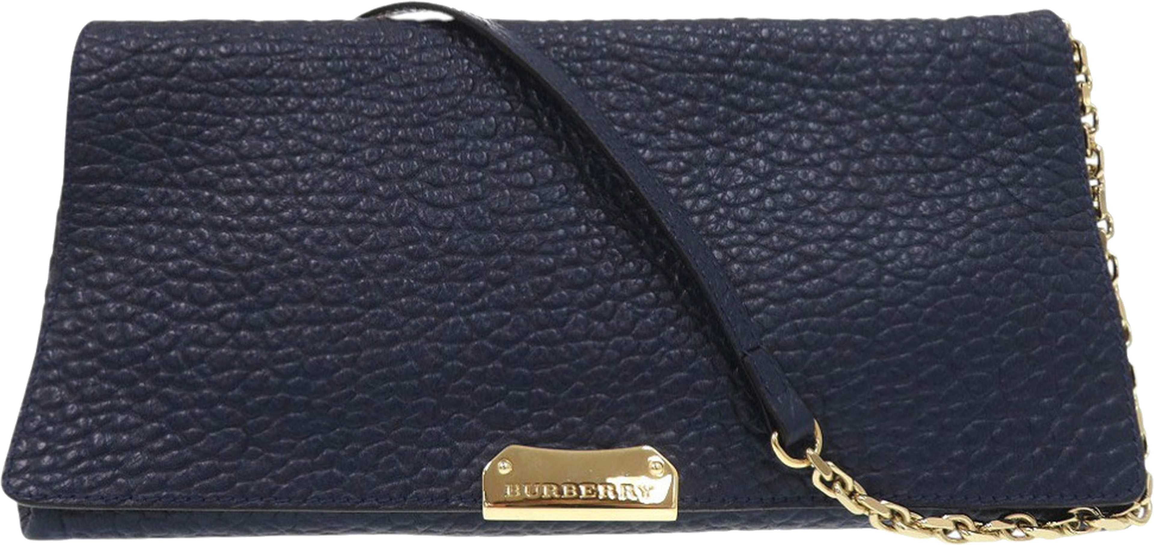 Burberry Medium Grained Calfskin Mildenhall Crossbody, från Luxclusif, i färgen navy. Klicka för att öppna bilden i stort format