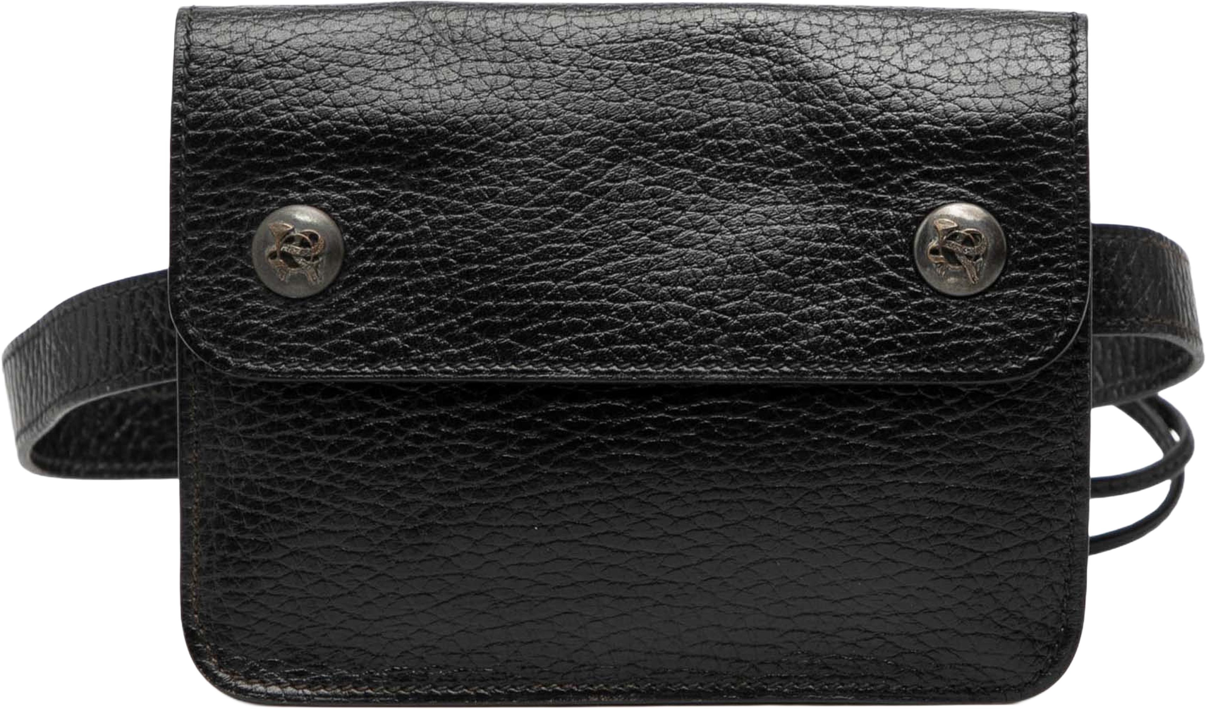 Hermès Courchevel Pochette Bum Bag, från Luxclusif, i färgen black. Klicka för att öppna bilden i stort format