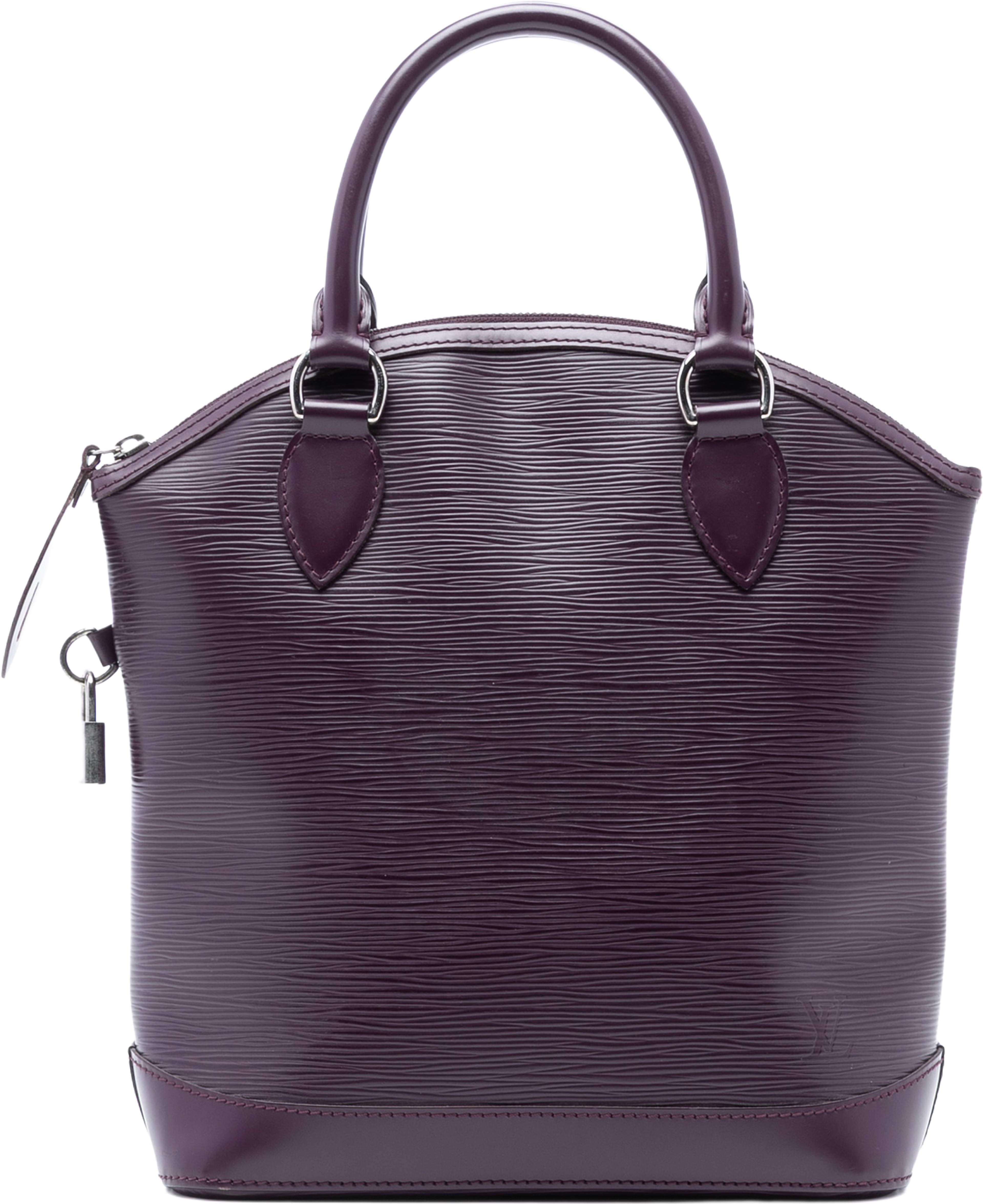 Louis Vuitton Epi Lockit Vertical, från Luxclusif, i färgen purple. Klicka för att öppna bilden i stort format