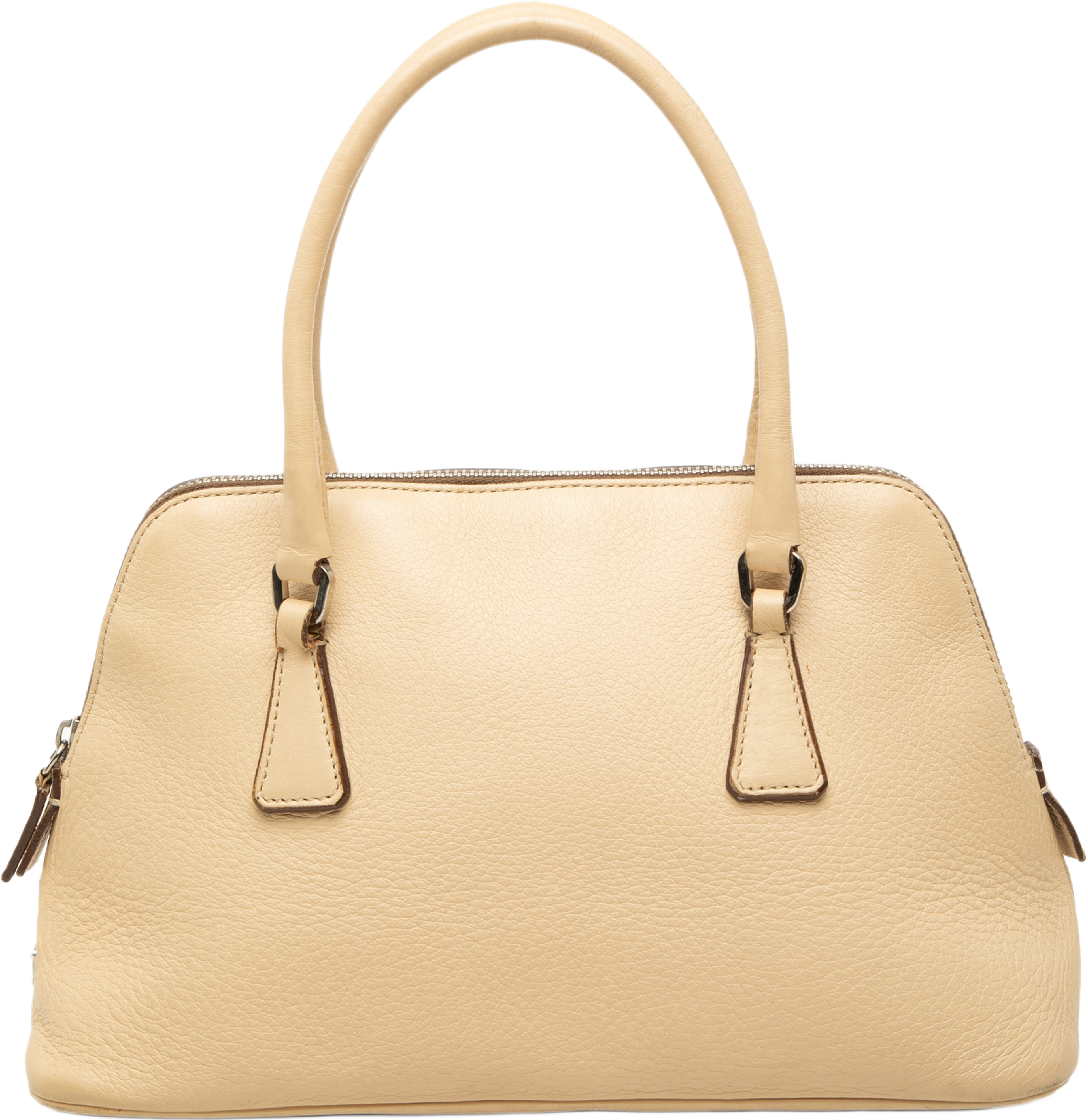 Prada Vitello Daino Promenade Satchel, från Luxclusif, i färgen beige. Klicka för att öppna bilden i stort format