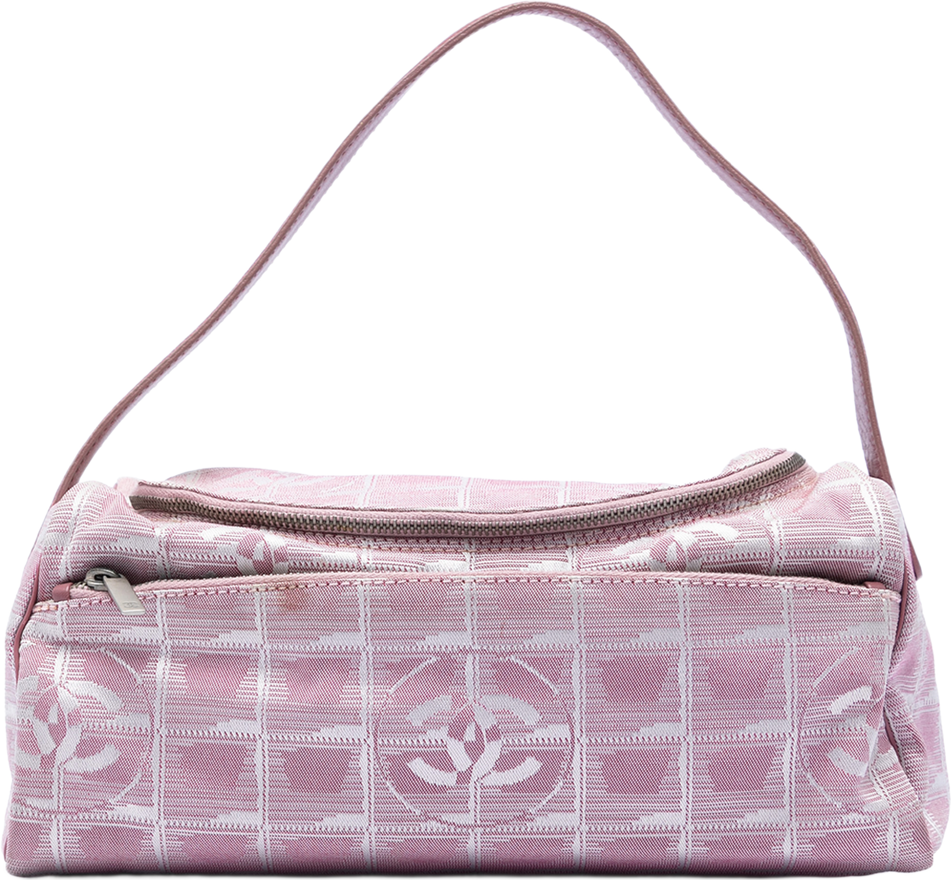 Chanel Large New Travel Line Nylon Vanity Bag, från Luxclusif, i färgen rosa. Klicka för att öppna bilden i stort format