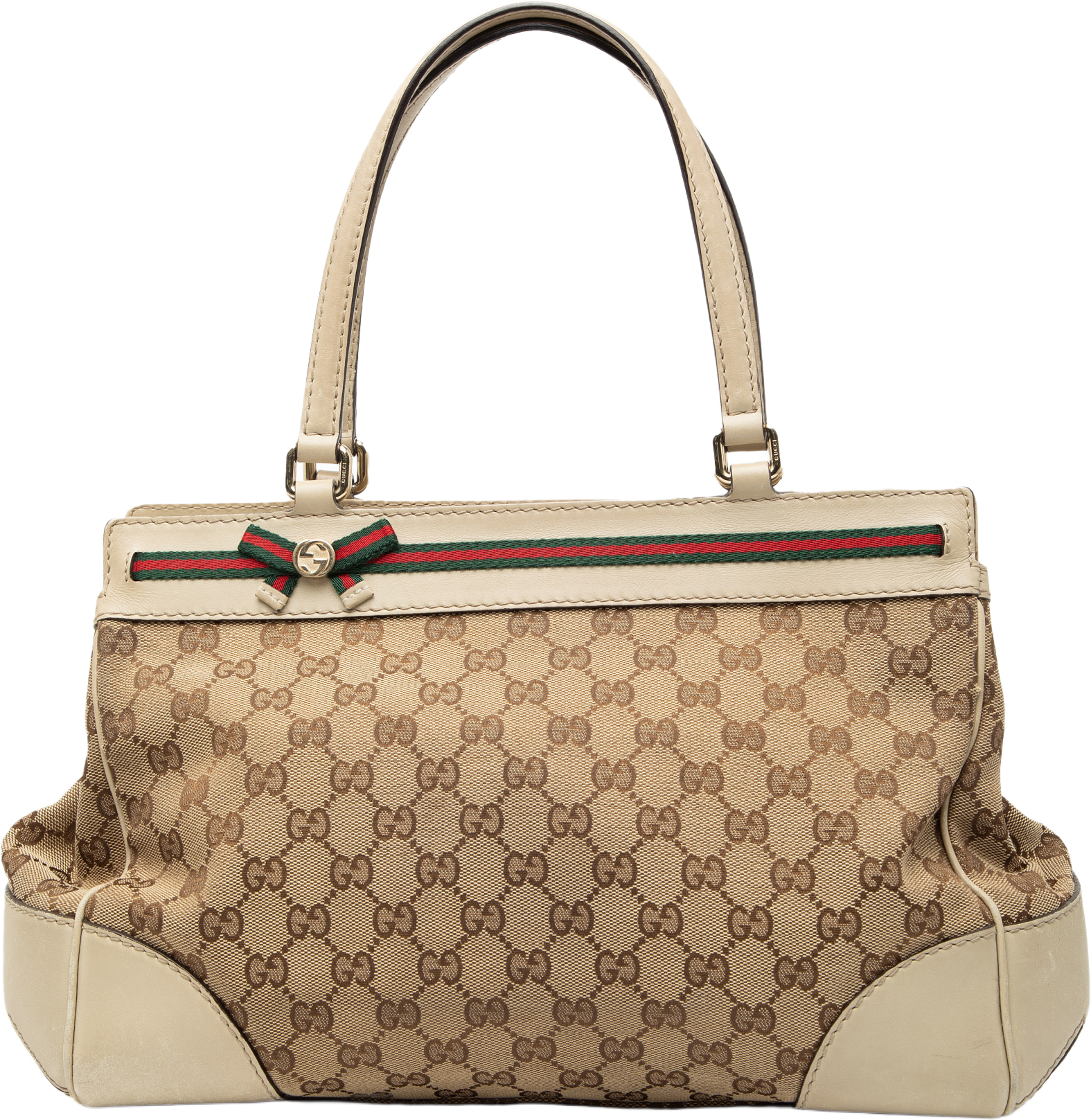 Gucci Gg Canvas Mayfair Tote, från Luxclusif, i färgen beige. Klicka för att öppna bilden i stort format