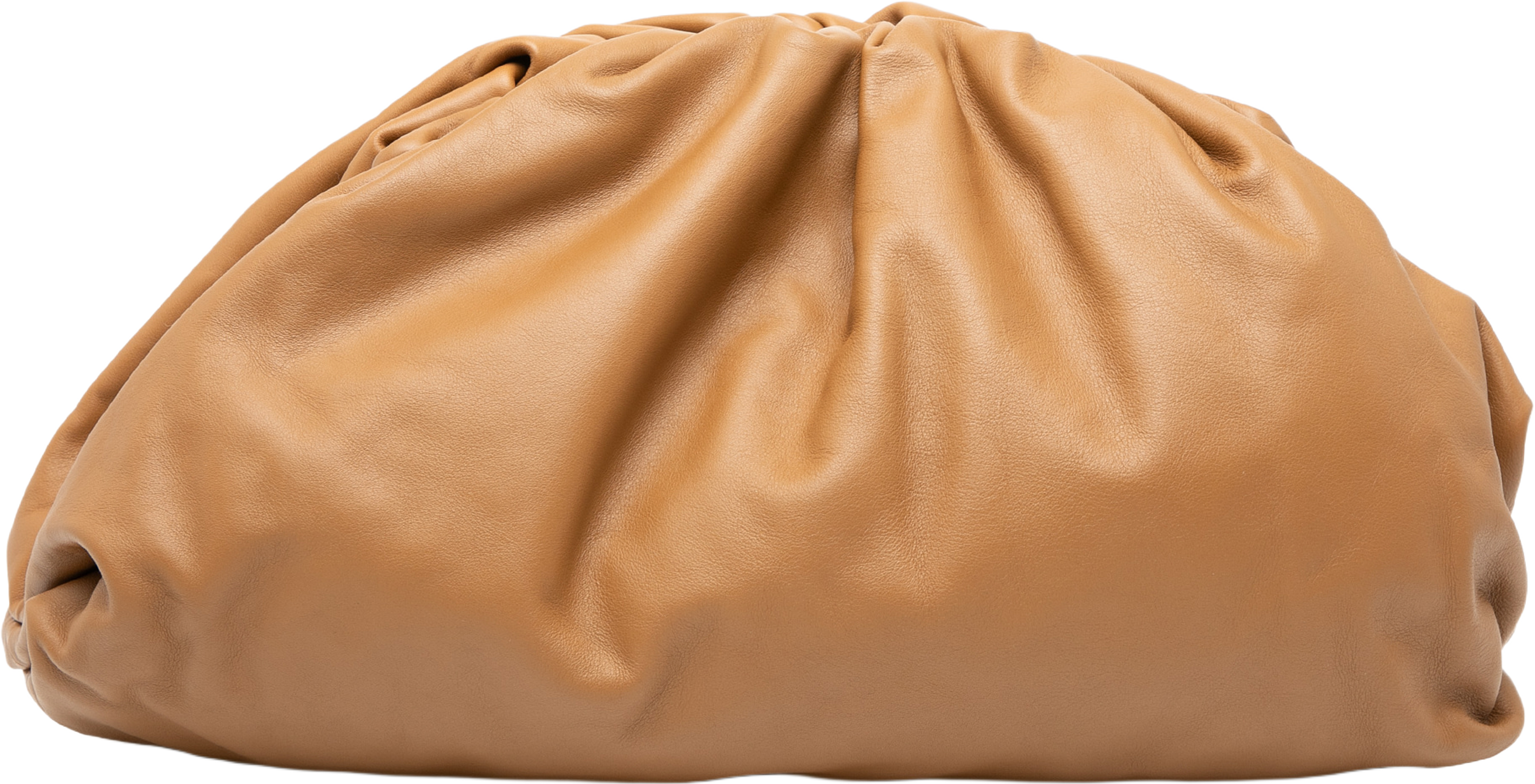 Bottega Veneta Lambskin The Pouch, från Luxclusif, i färgen camel. Klicka för att öppna bilden i stort format