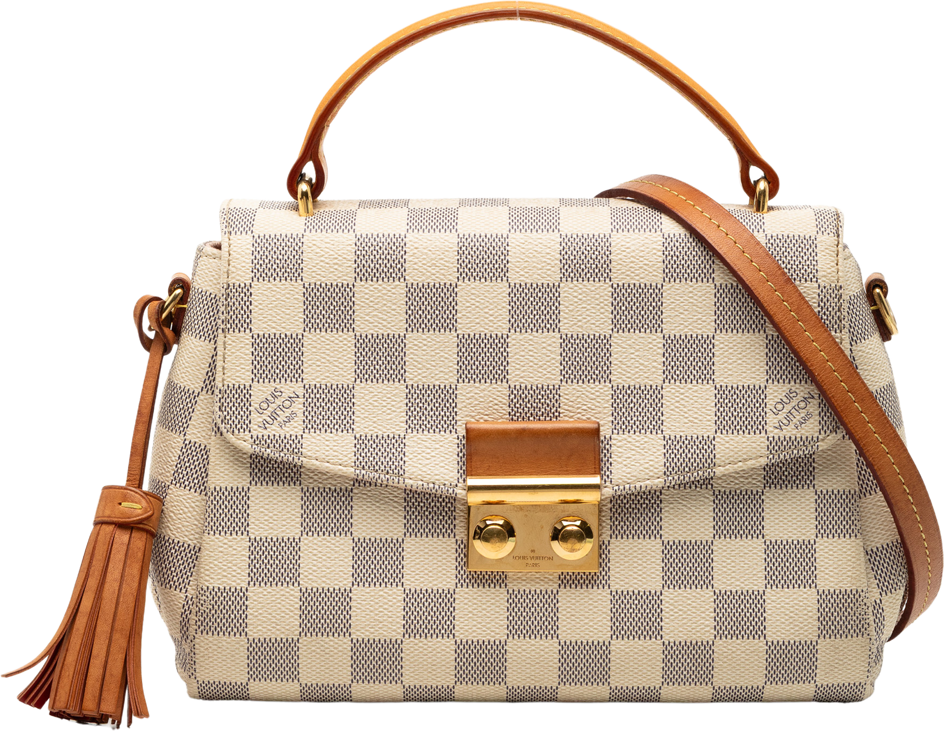 Louis Vuitton Damier Azur Croisette, från Luxclusif, i färgen white. Klicka för att öppna bilden i stort format