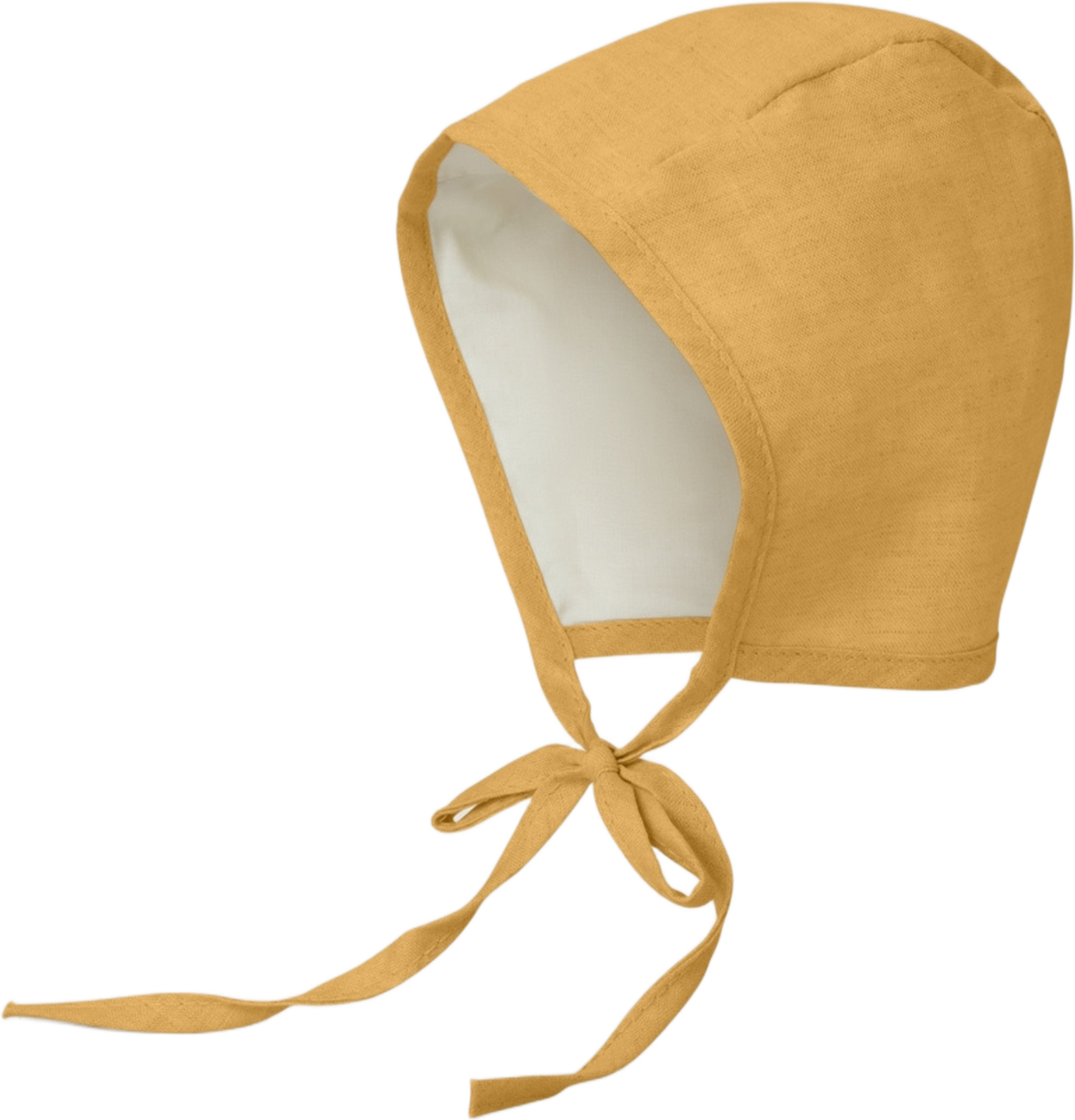 Linen Bonnet, från BabyMocs, i färgen yellow. Klicka för att öppna bilden i stort format