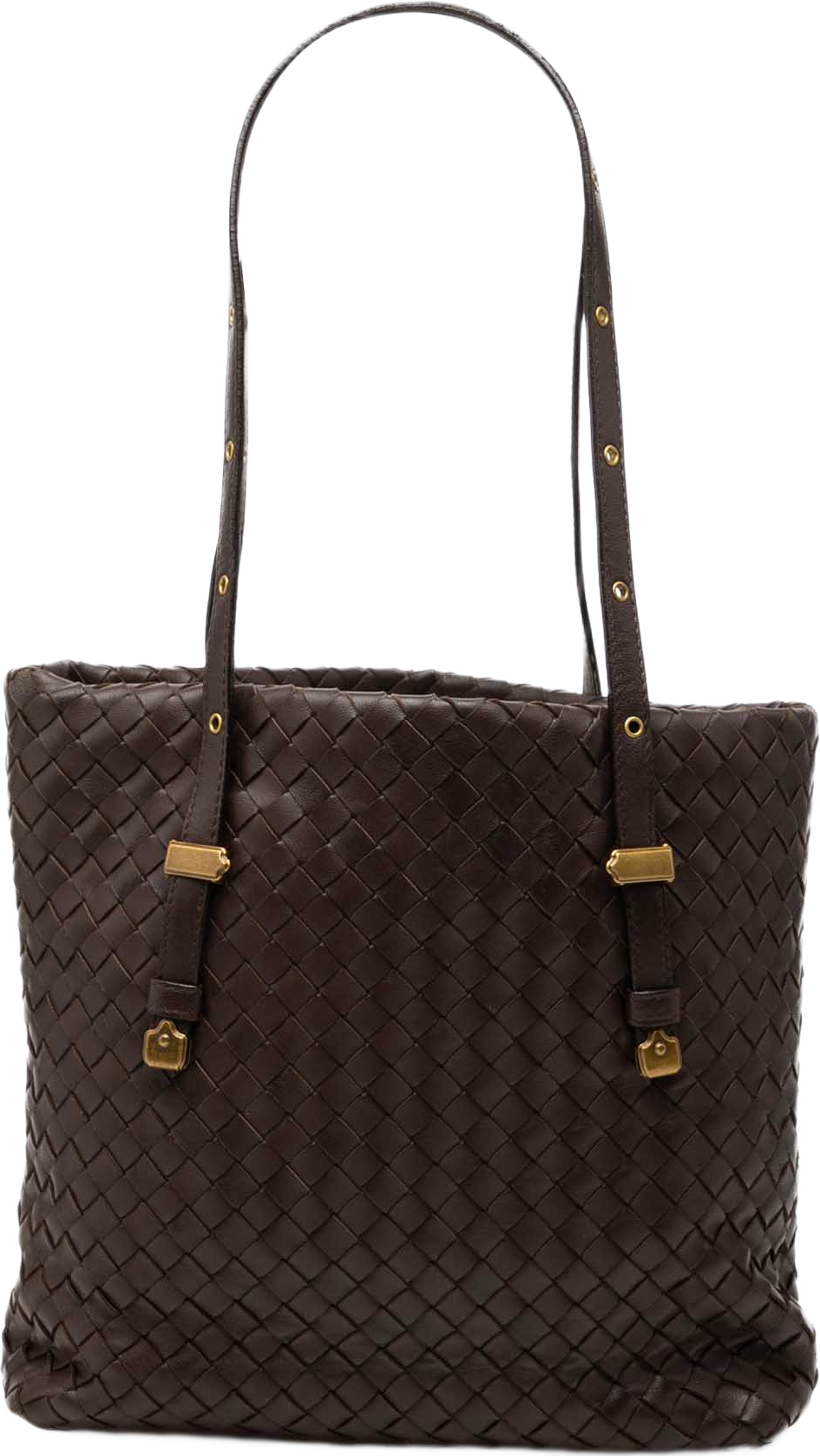 Bottega Veneta Small Nappa Intrecciato Tote, från Luxclusif, i färgen brun. Klicka för att öppna bilden i stort format