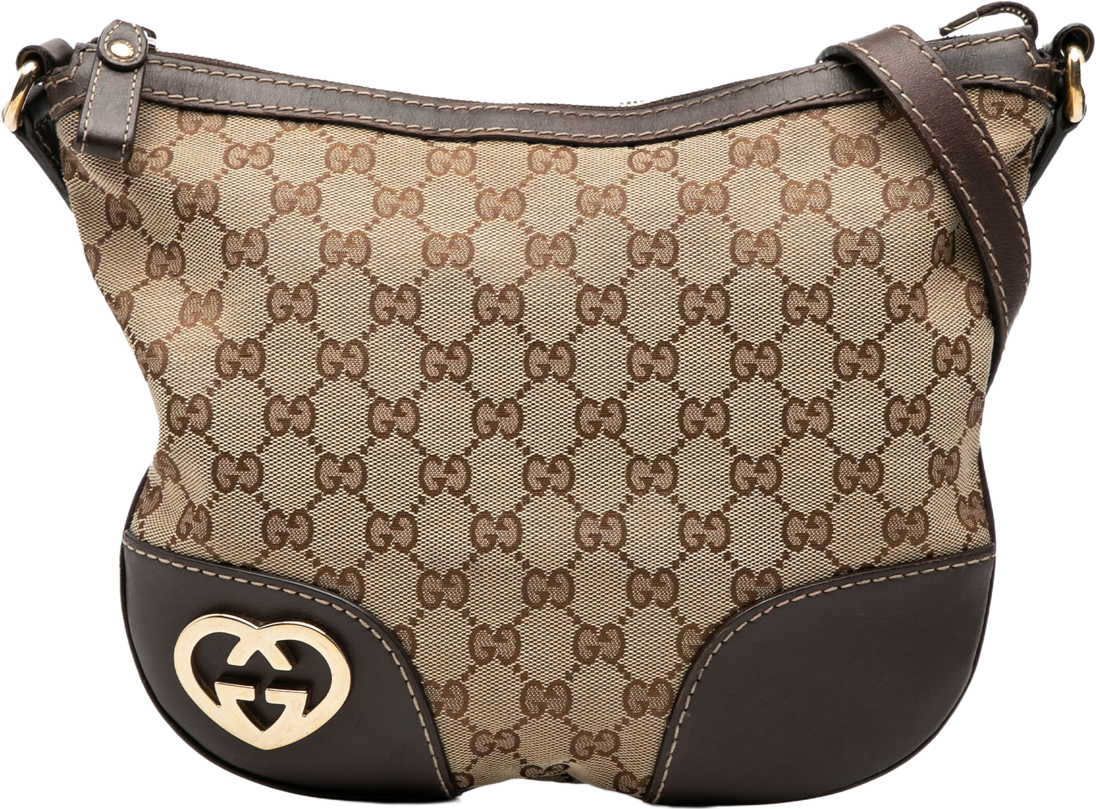 Gucci Gg Canvas Lovely Crossbody, från Luxclusif, i färgen beige. Klicka för att öppna bilden i stort format