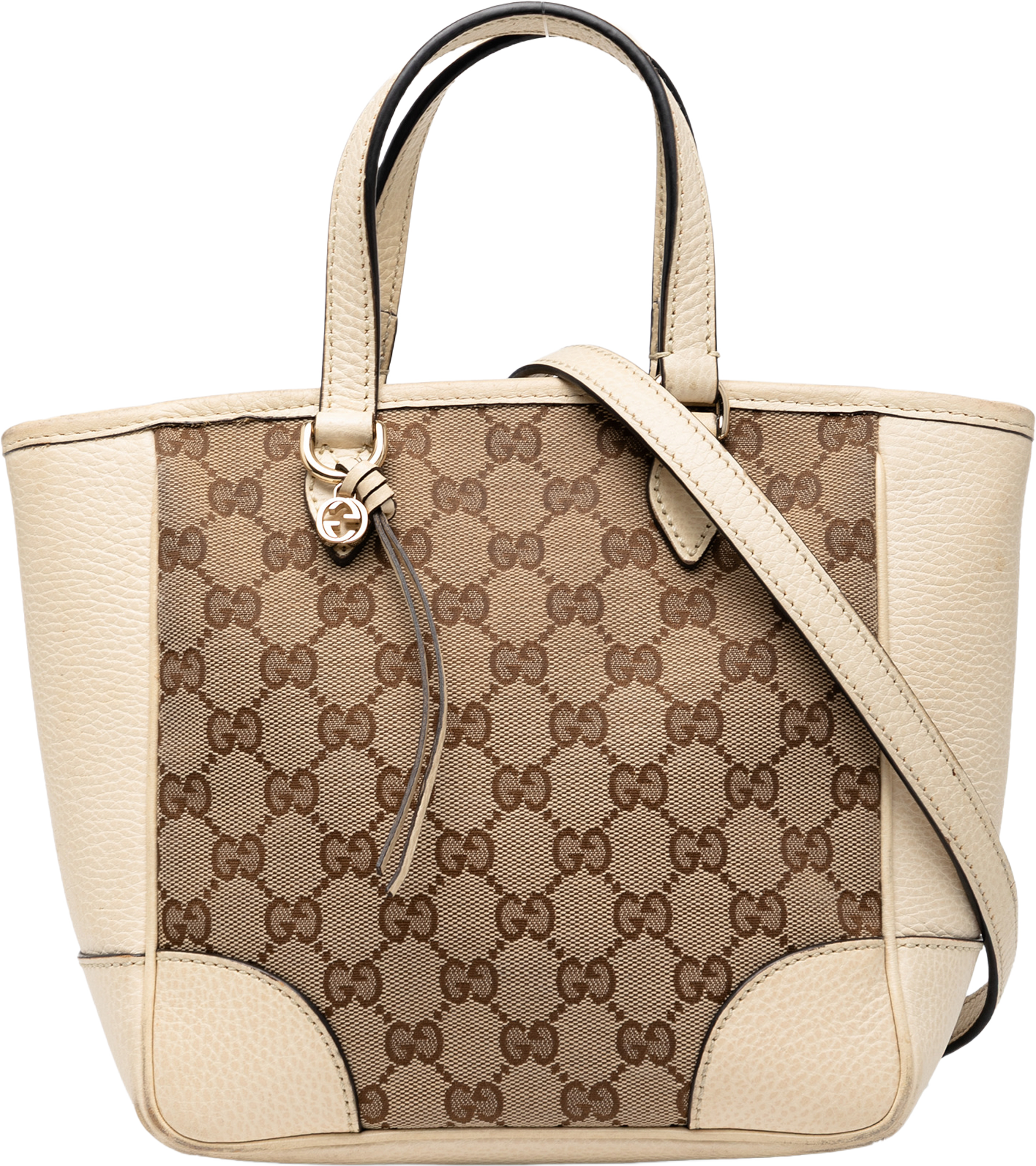 Gucci Small Gg Canvas Bree Satchel, från Luxclusif, i färgen beige. Klicka för att öppna bilden i stort format