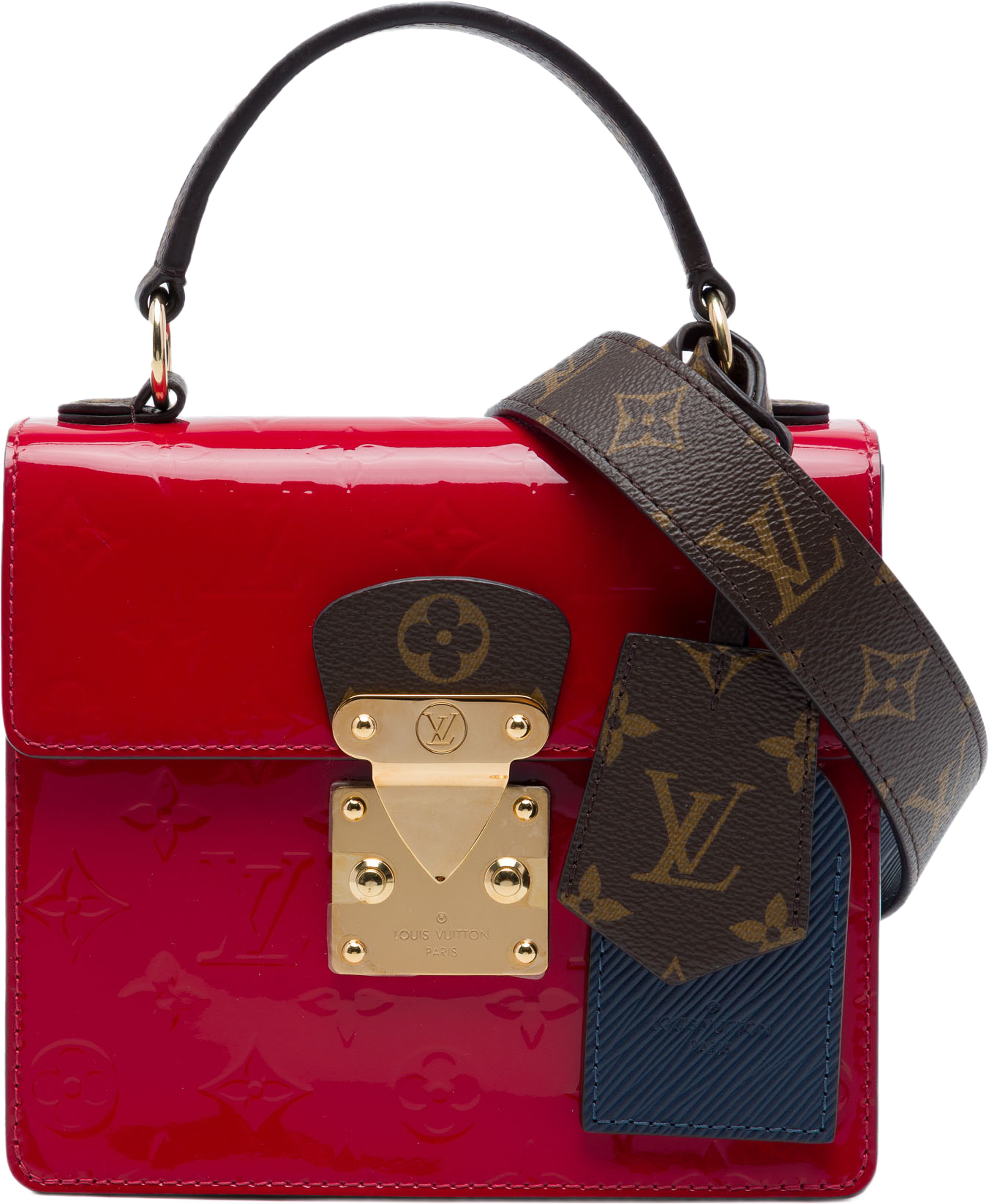 Louis Vuitton Monogram Vernis Spring Street, från Luxclusif, i färgen röd. Klicka för att öppna bilden i stort format
