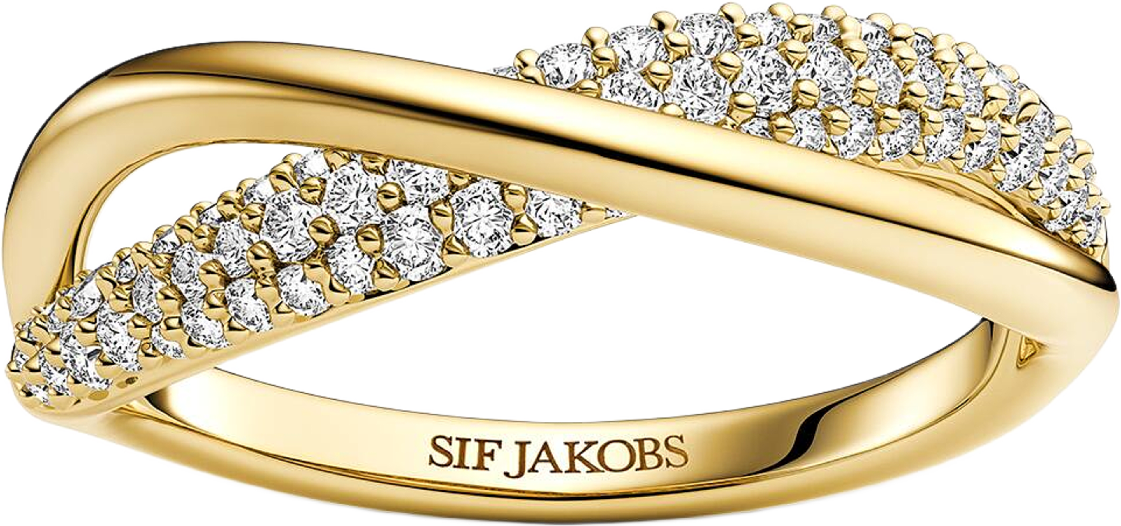 Infinito Due Ring, från Sif Jakobs Jewellery, i färgen gold. Klicka för att öppna bilden i stort format