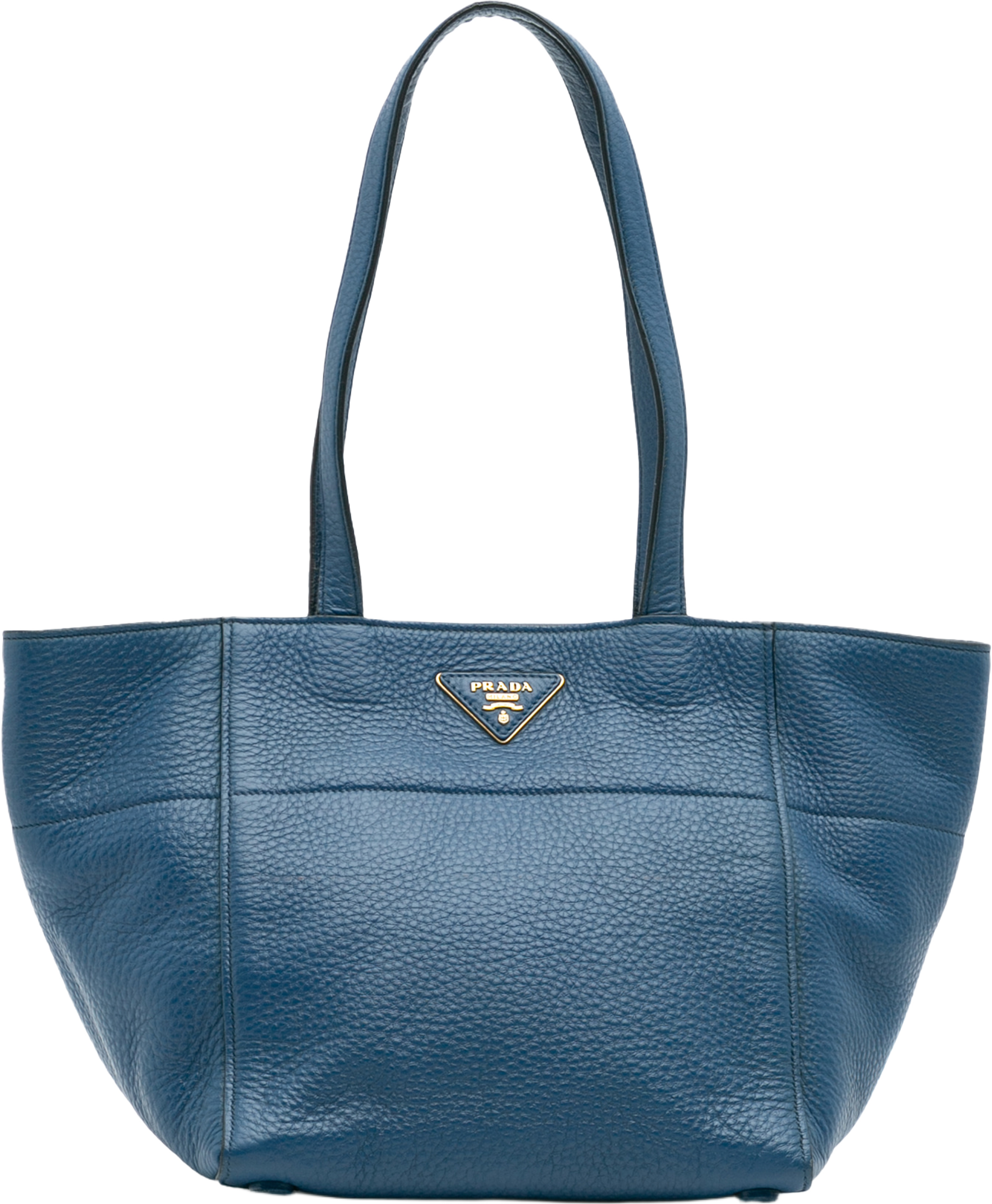 Prada Vitello Daino Tote, från Luxclusif, i färgen blue. Klicka för att öppna bilden i stort format