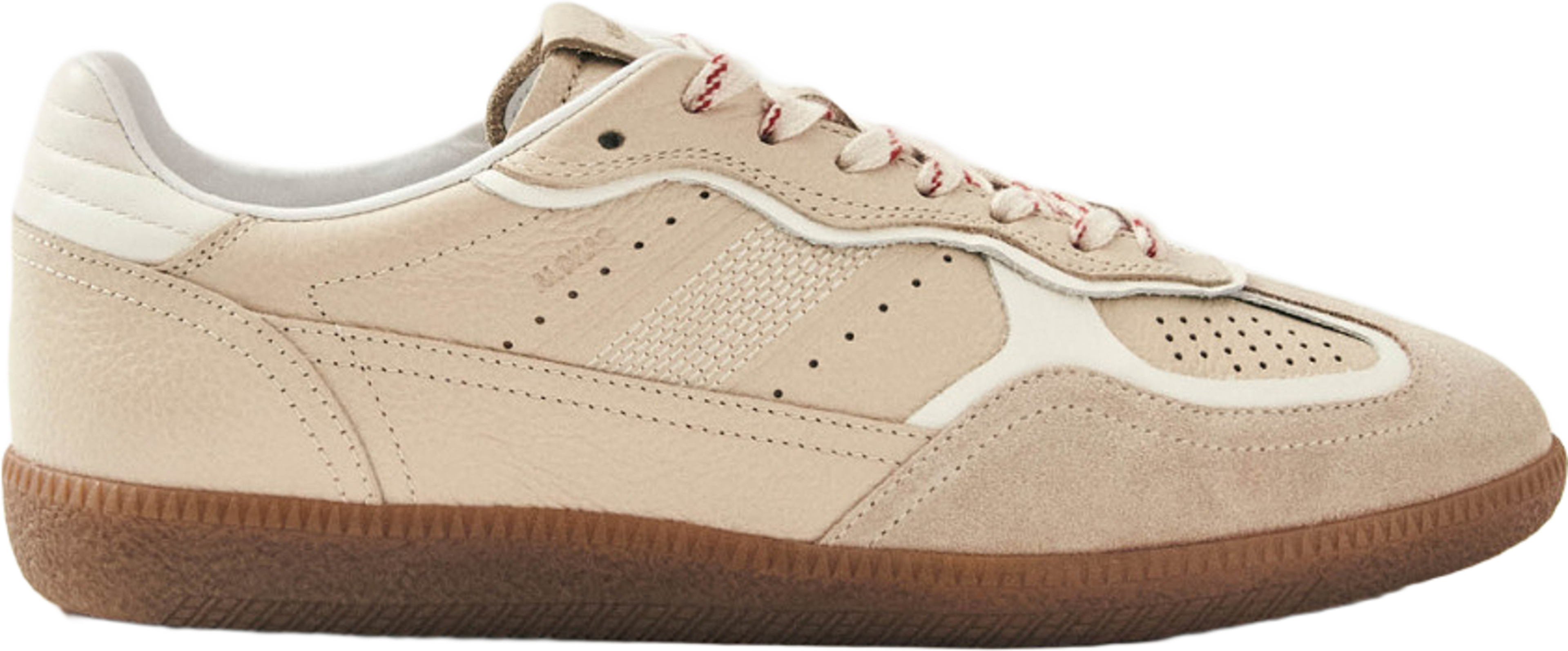 Tb.490 Rife Grain Cream Leather Sneakers