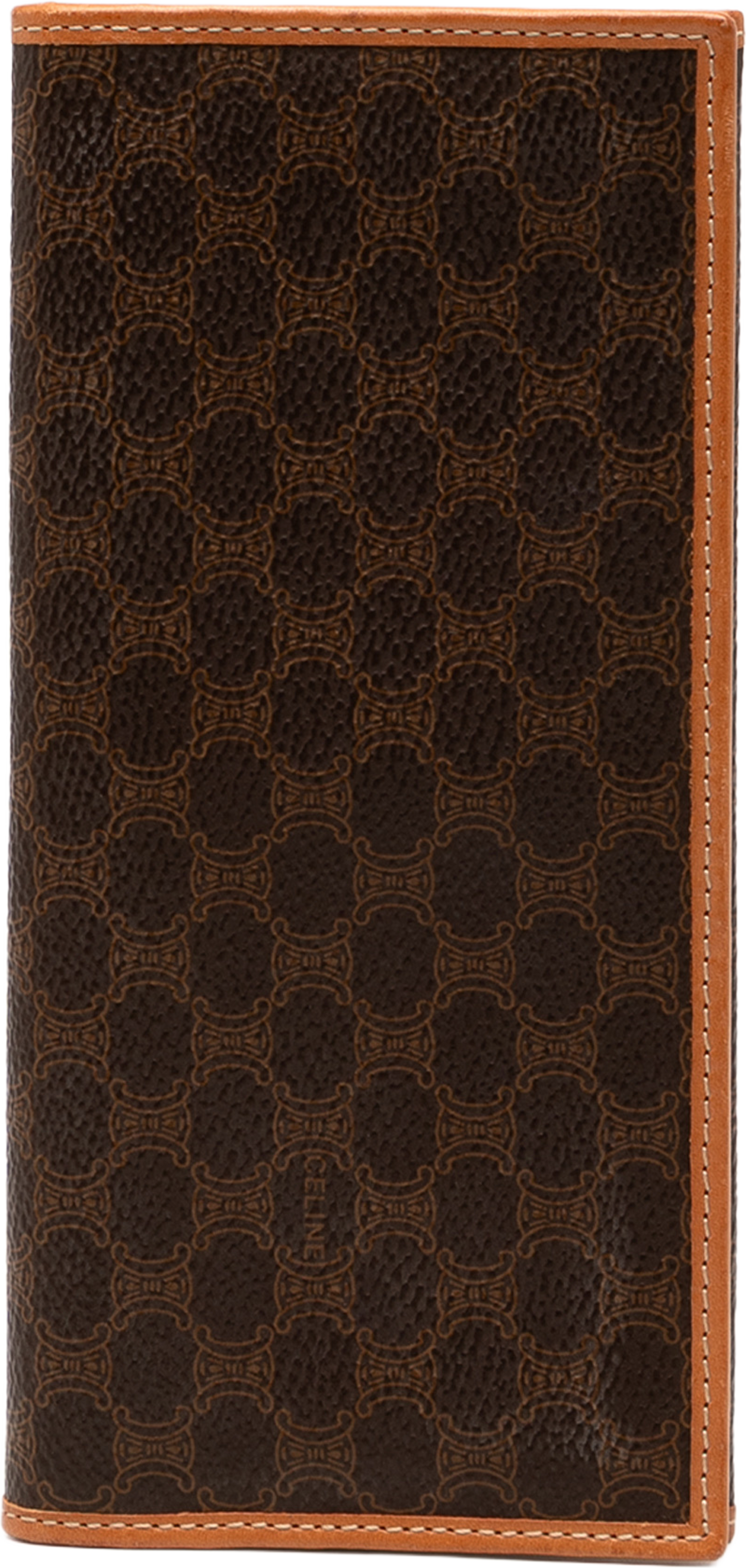 Celine Macadam Coated Canvas Long Wallet, från Luxclusif, i färgen brown. Klicka för att öppna bilden i stort format